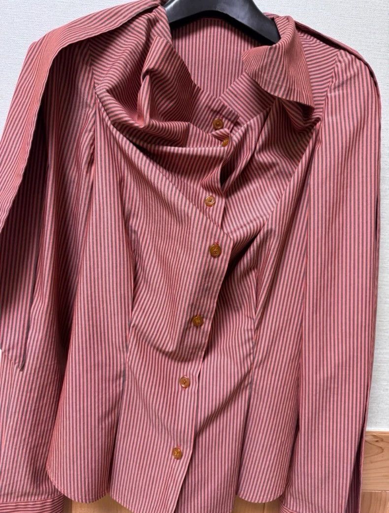 Vivienne Westwood Vivienne Westwood Red striped bow tie collar shirt Size M / US 6-8 / IT 42-44 - 1 Thumbnail