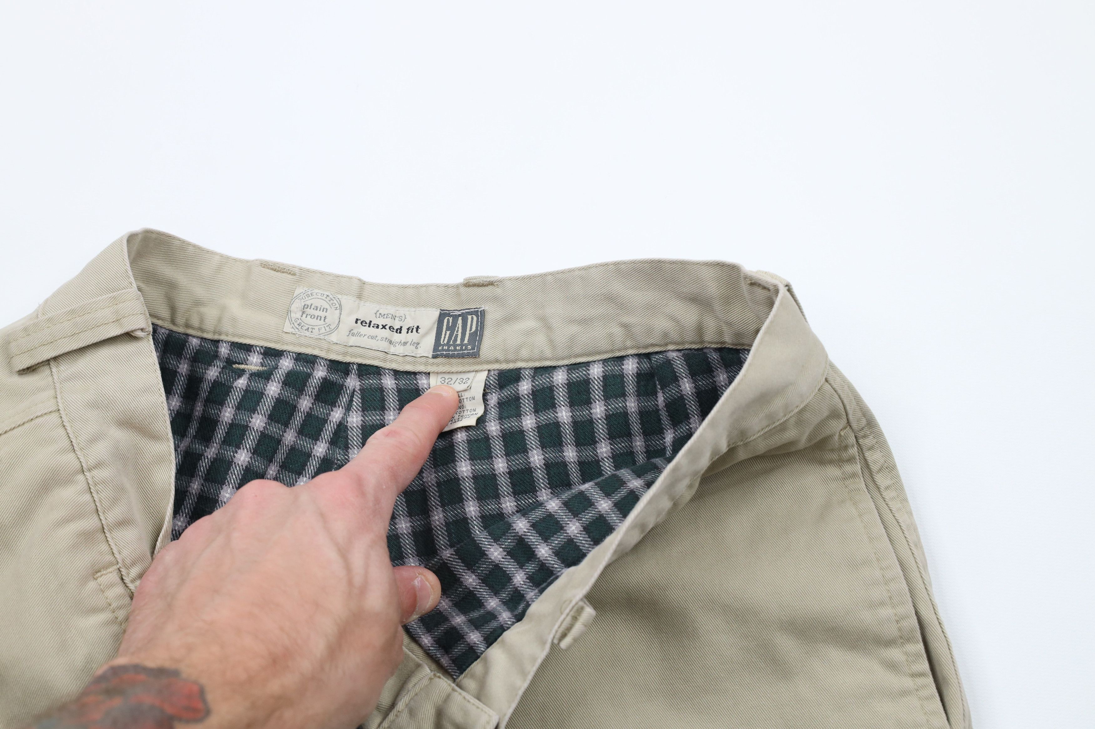 Gap Vintage Y2K Gap Flannel Lined Chino Pants Beige 32x32 Size US 32 / EU 48 - 9 Thumbnail