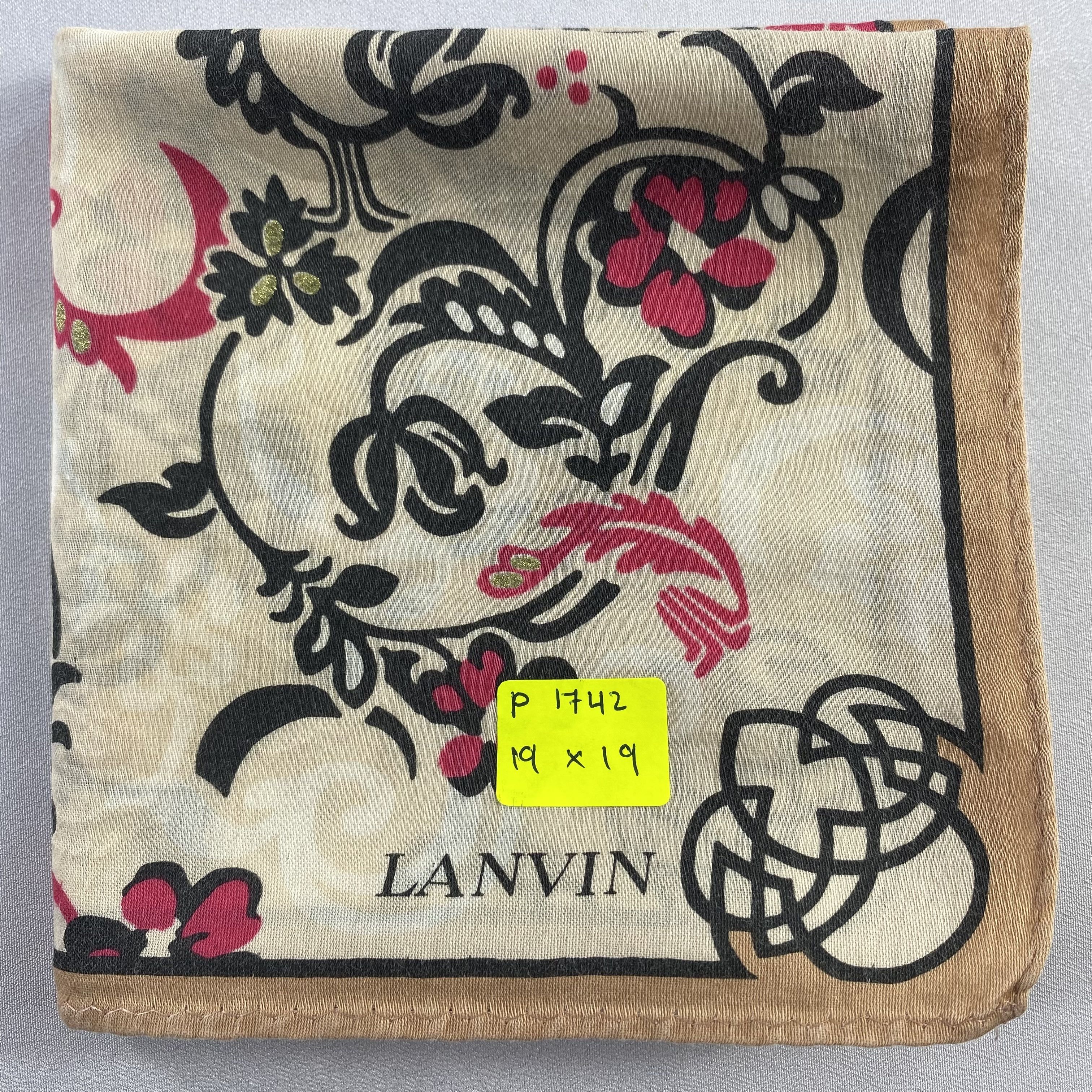 Lanvin × Vintage Lanvin Bandana/ Handkerchief / Neckerchief-P1742 Size ONE SIZE - 5 Thumbnail
