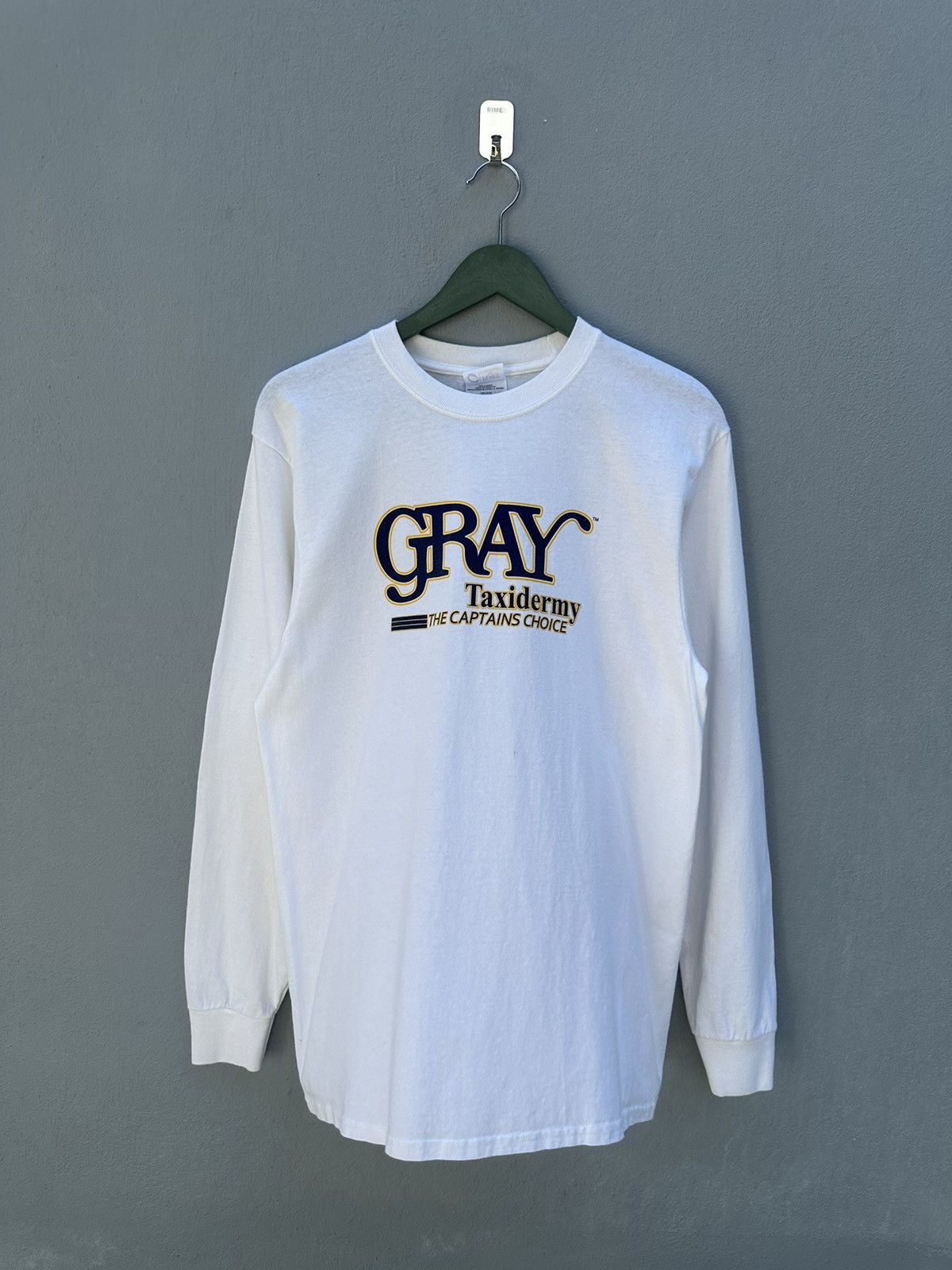 Vintage Vintage Gray Taxidermy Overprint Longsleeve Tshirt A98 Size US M / EU 48-50 / 2 - 3 Thumbnail