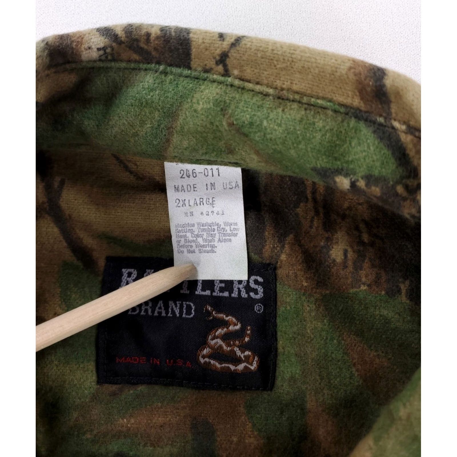 Realtree VINTAGE Rattlers Brand Realtree Camo Button Down Shirt Made in the USA Mens XXL Shirt Size US XXL / EU 58 / 5 - 4 Thumbnail