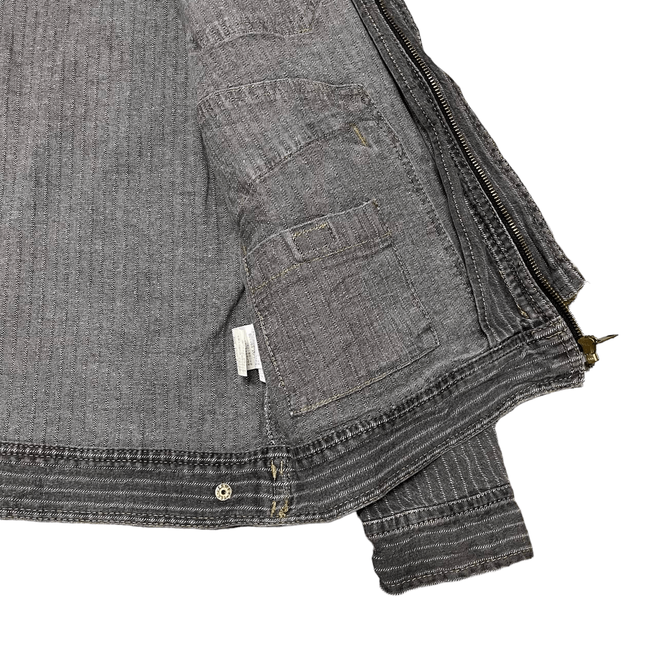 Japanese Brand Vintage Dogman Workwear Hickory Stripe Jacket Size US L / EU 52-54 / 3 - 7 Thumbnail