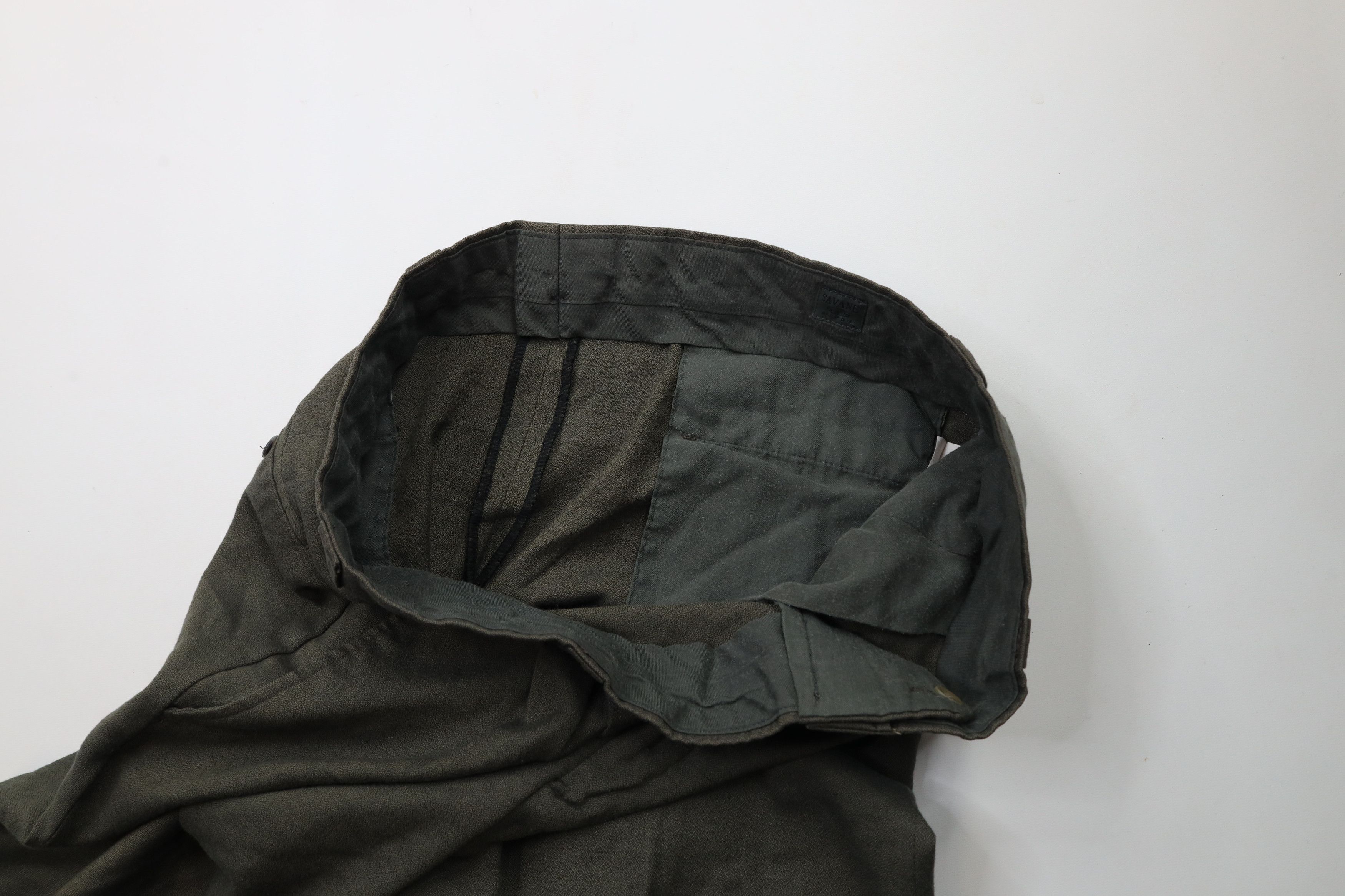 Vintage Vintage 90s Streetwear Wool Blend Wide Leg Chino Pants Green Size US 42 / EU 58 - 8 Thumbnail