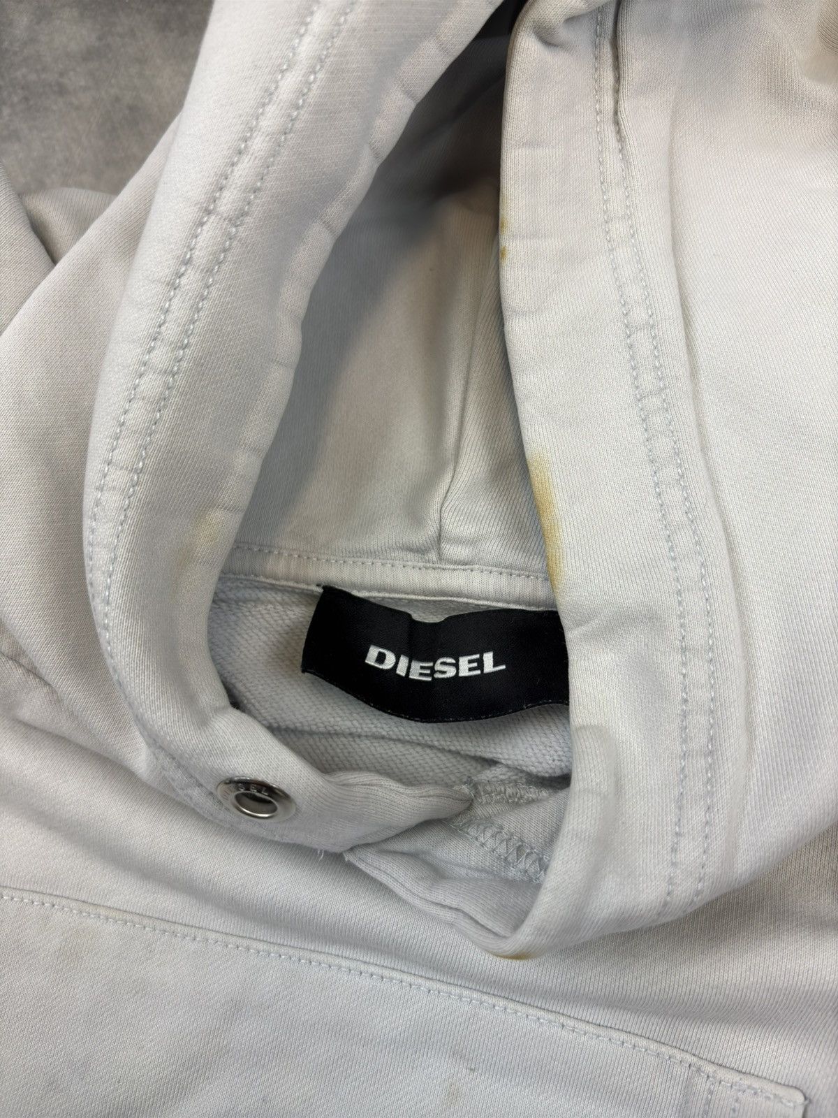 Diesel × Vintage Vintage 90s y2k Diesel Big Logo Hoodie Stained Wolf Rare Size US L / EU 52-54 / 3 - 3 Thumbnail