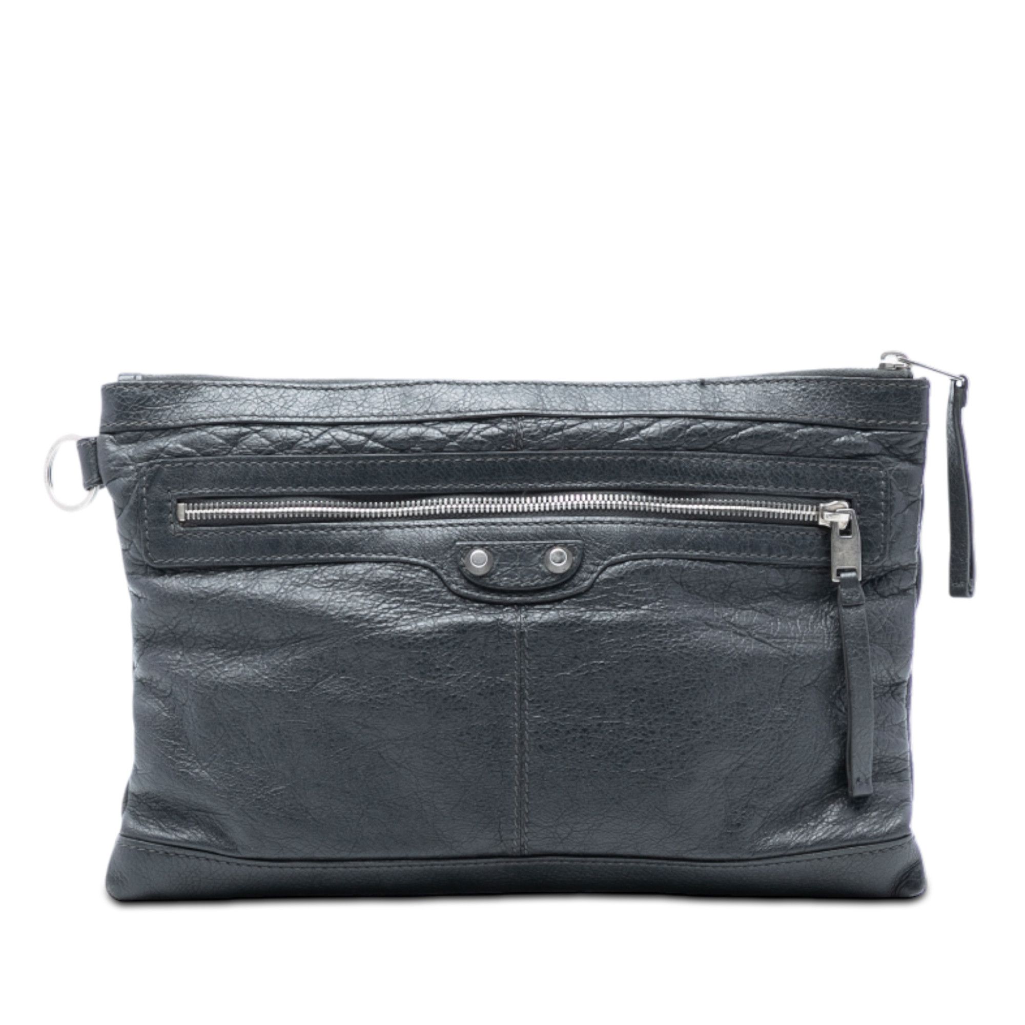 Balenciaga Balenciaga Lambskin Motocross Classic Clip M Clutch Size ONE SIZE - 1 Thumbnail