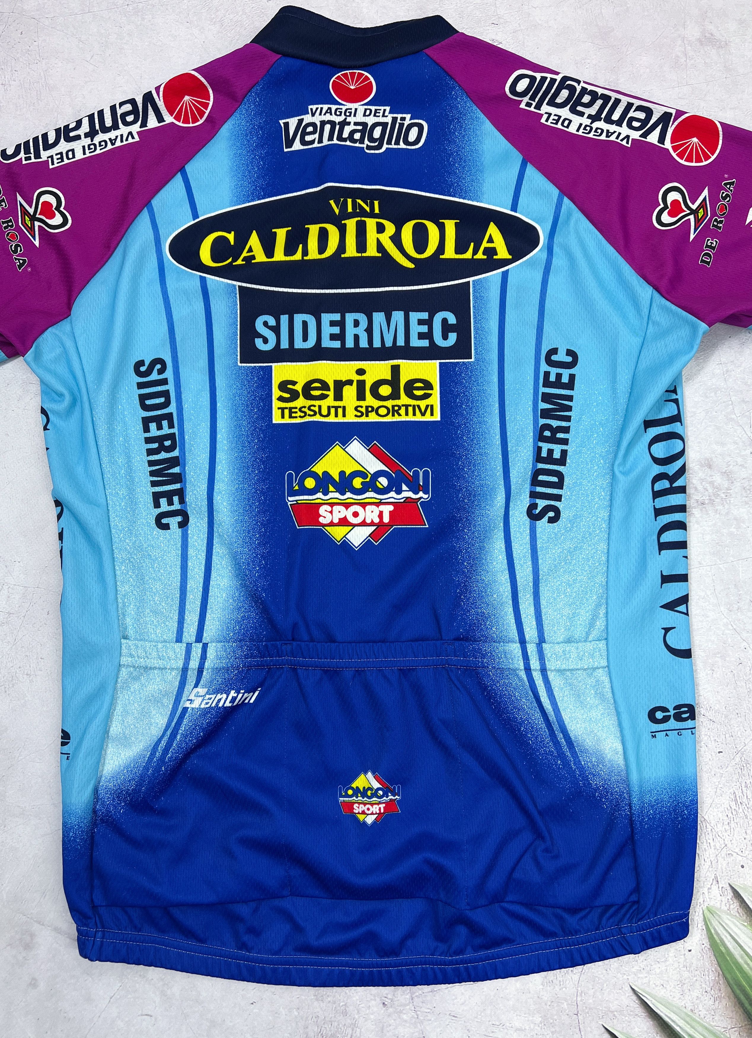 Sports Specialties × Vintage Vintage Santini Vini Caldirola Cycling Jersey Sidermec Size US L / EU 52-54 / 3 - 10 Thumbnail