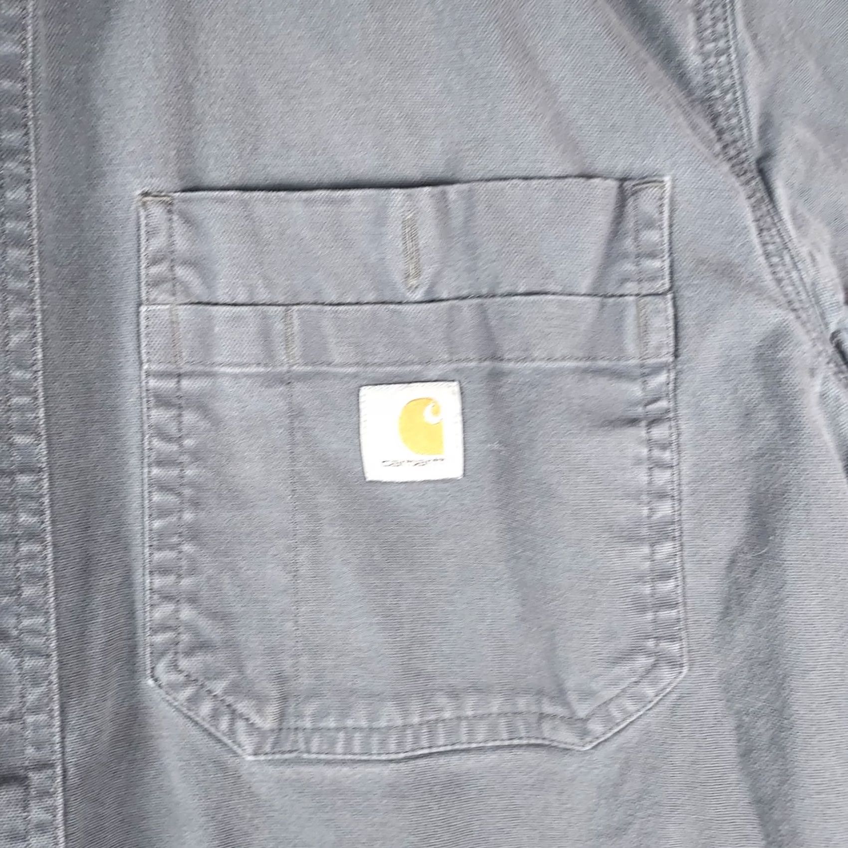Carhartt Carhartt Mens Short Sleeve Button-Up Relaxed Fit Work Shirt Grey M Size US M / EU 48-50 / 2 - 4 Thumbnail