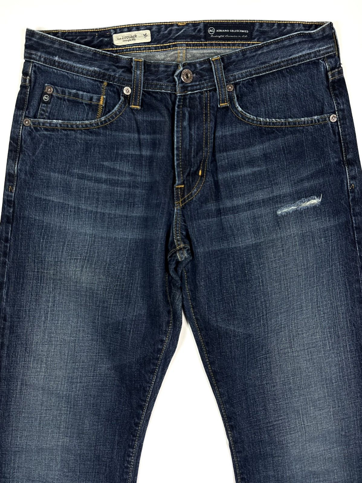 Japanese Brand Vintage 2000s AG Jeans The Protégé Cut Denim – Size 31x34 Size US 32 / EU 48 - 1 Thumbnail