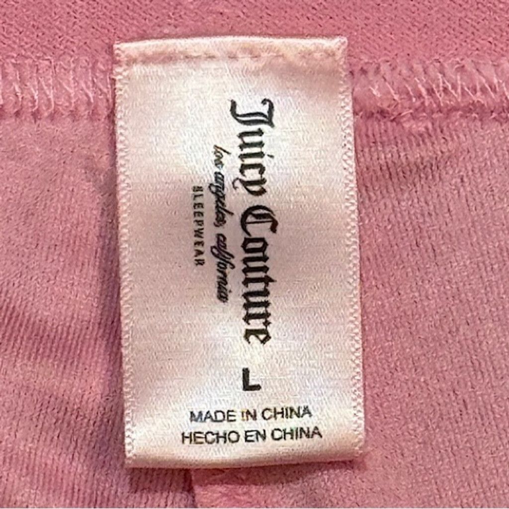 Juicy Couture JUICY Couture Pink Velour Pajama Top SZ L Size L / US 10 / IT 46 - 4 Thumbnail