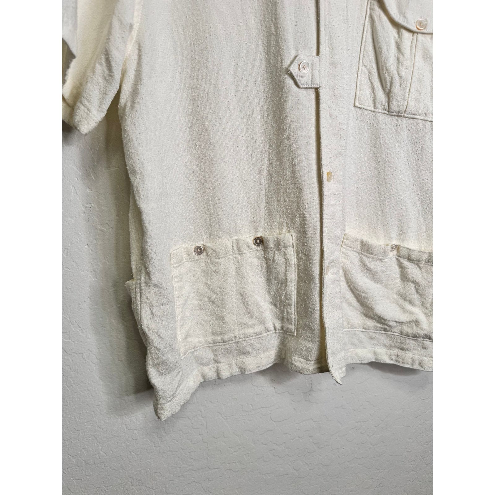 Aime Leon Dore Aimé Leon Dore Mechanic Shirt Cotton-Linen White Size XL Size US XL / EU 56 / 4 - 4 Thumbnail