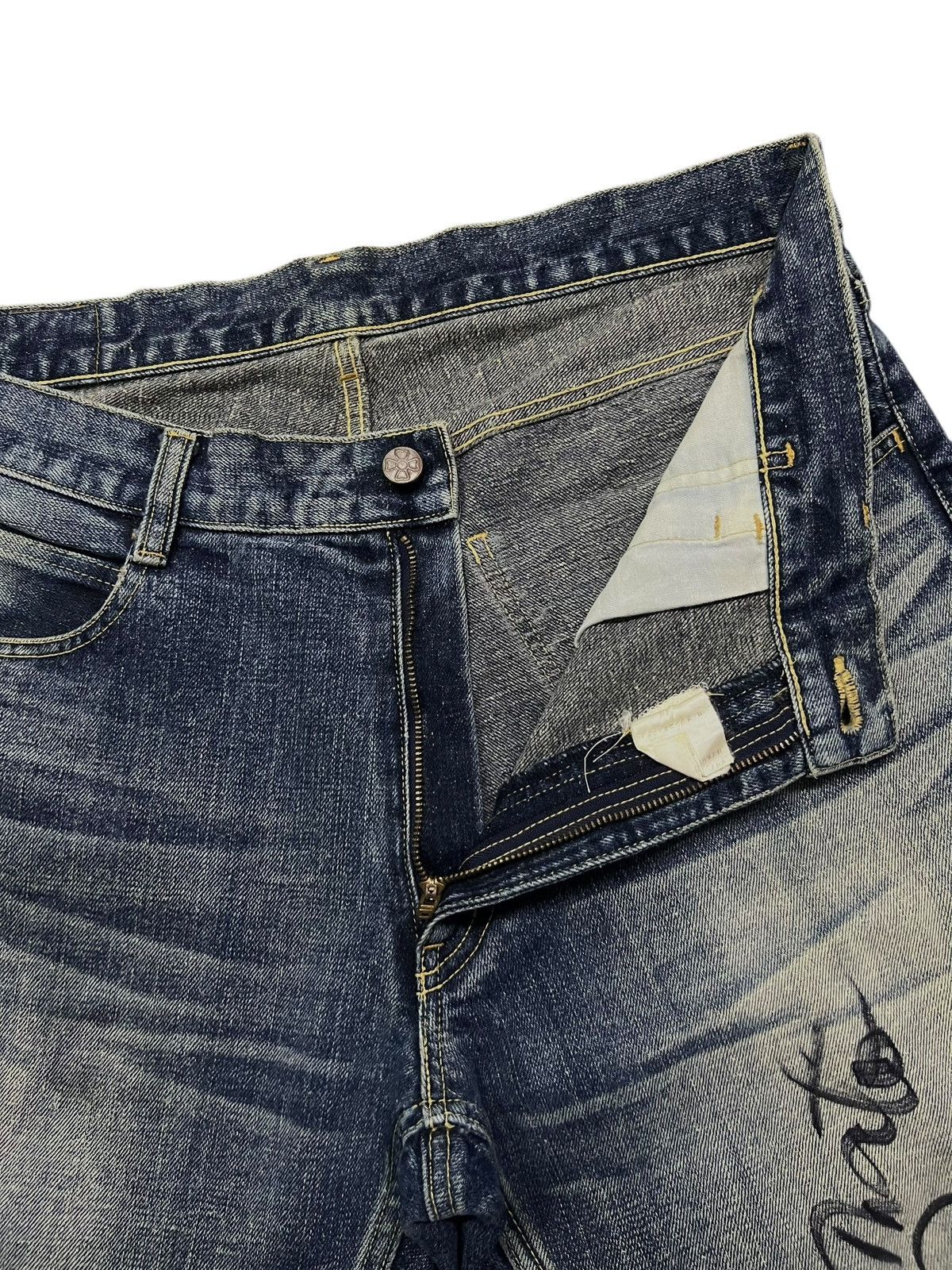 Art Comes First Vintage OZONE ROCKS Grafitti Art. Japan Rebirth Denim W35 Size US 35 - 9 Thumbnail