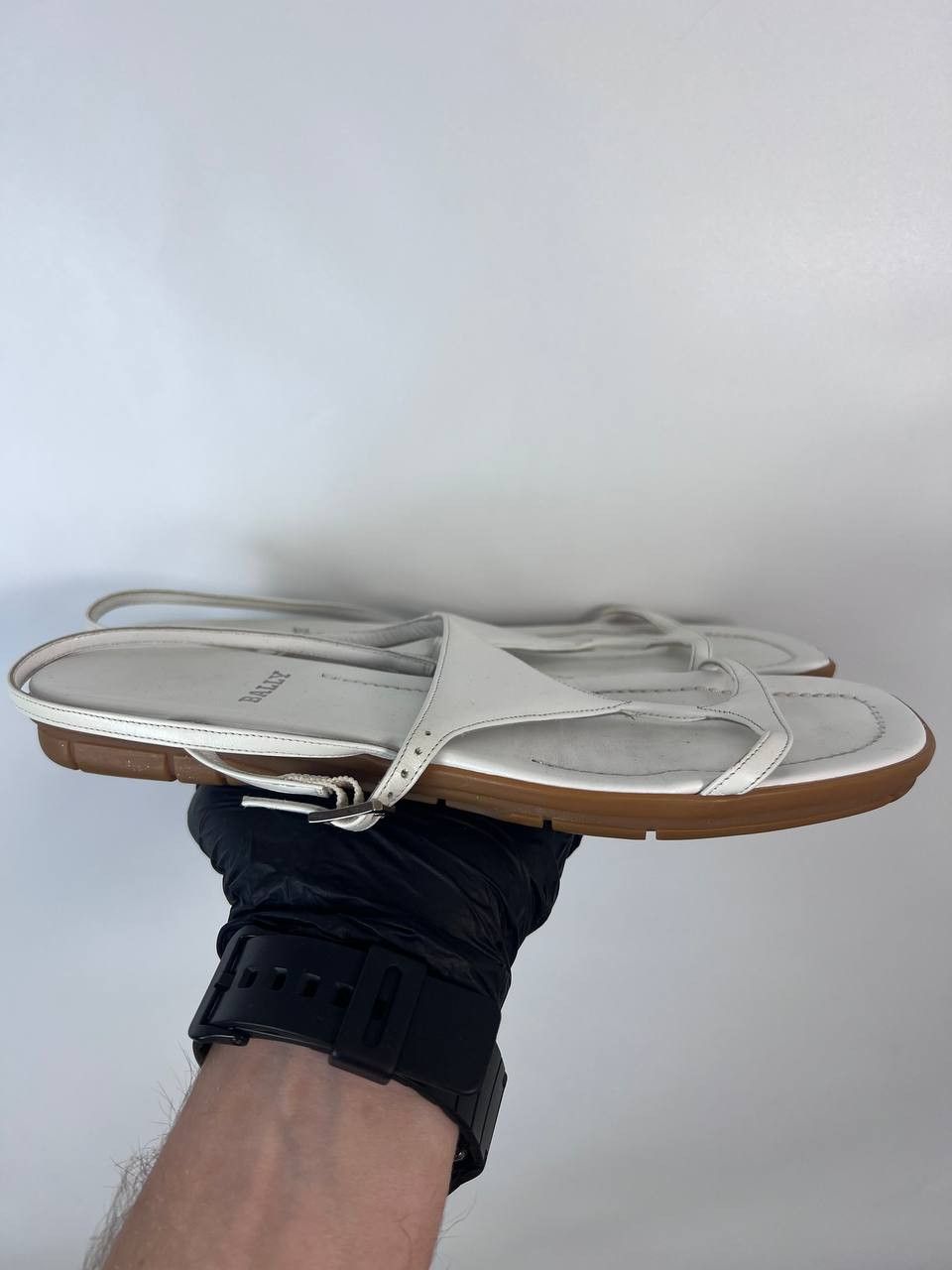 Bally Bally Patrai White Leather Sandals Flats EU 37 Silver Size US 6.5 / IT 36.5 - 3 Thumbnail