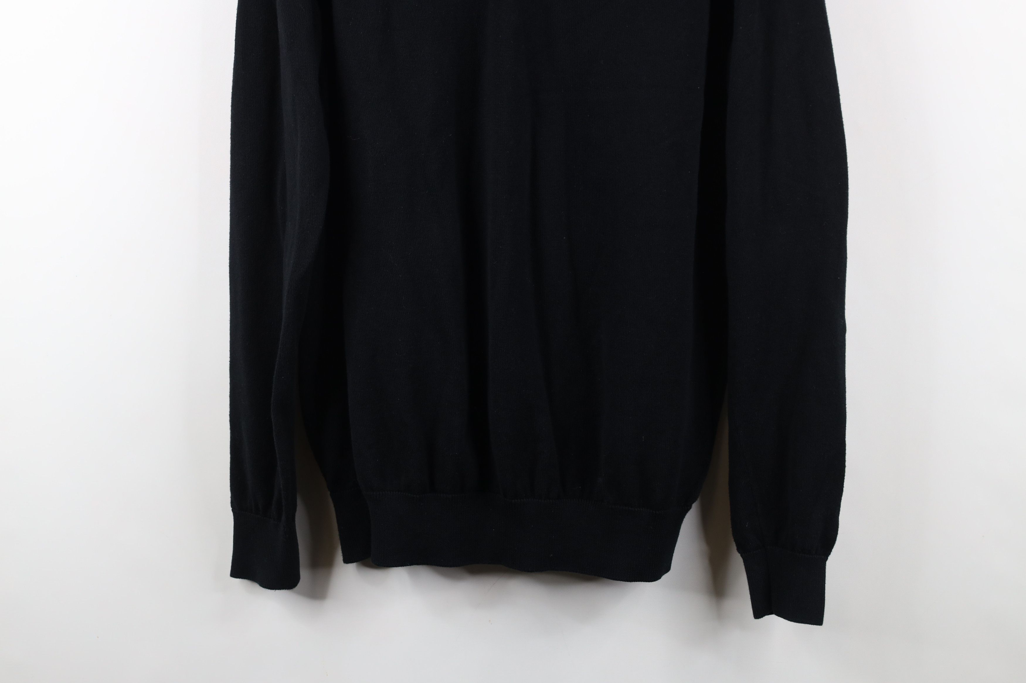 Lacoste × Vintage Vintage Lacoste Faded Croc Logo Knit V-Neck Sweater Black Size US M / EU 48-50 / 2 - 3 Thumbnail