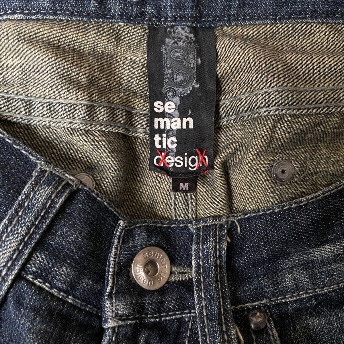 Vintage × semanticdesign Vintage Japanese Brand Semantic Design Flared Jeans 1990s Size US 30 / EU 46 - 14 Thumbnail