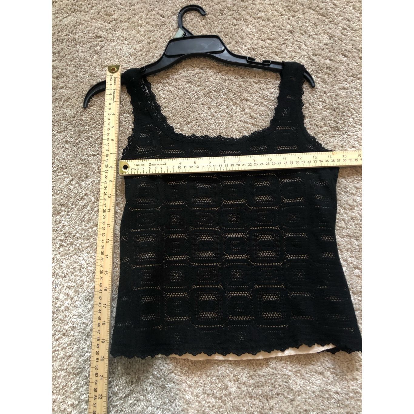 Other Arianne Women’s Black Elegant Lace Crip Tank Top Size L Size L / US 10 / IT 46 - 3 Thumbnail