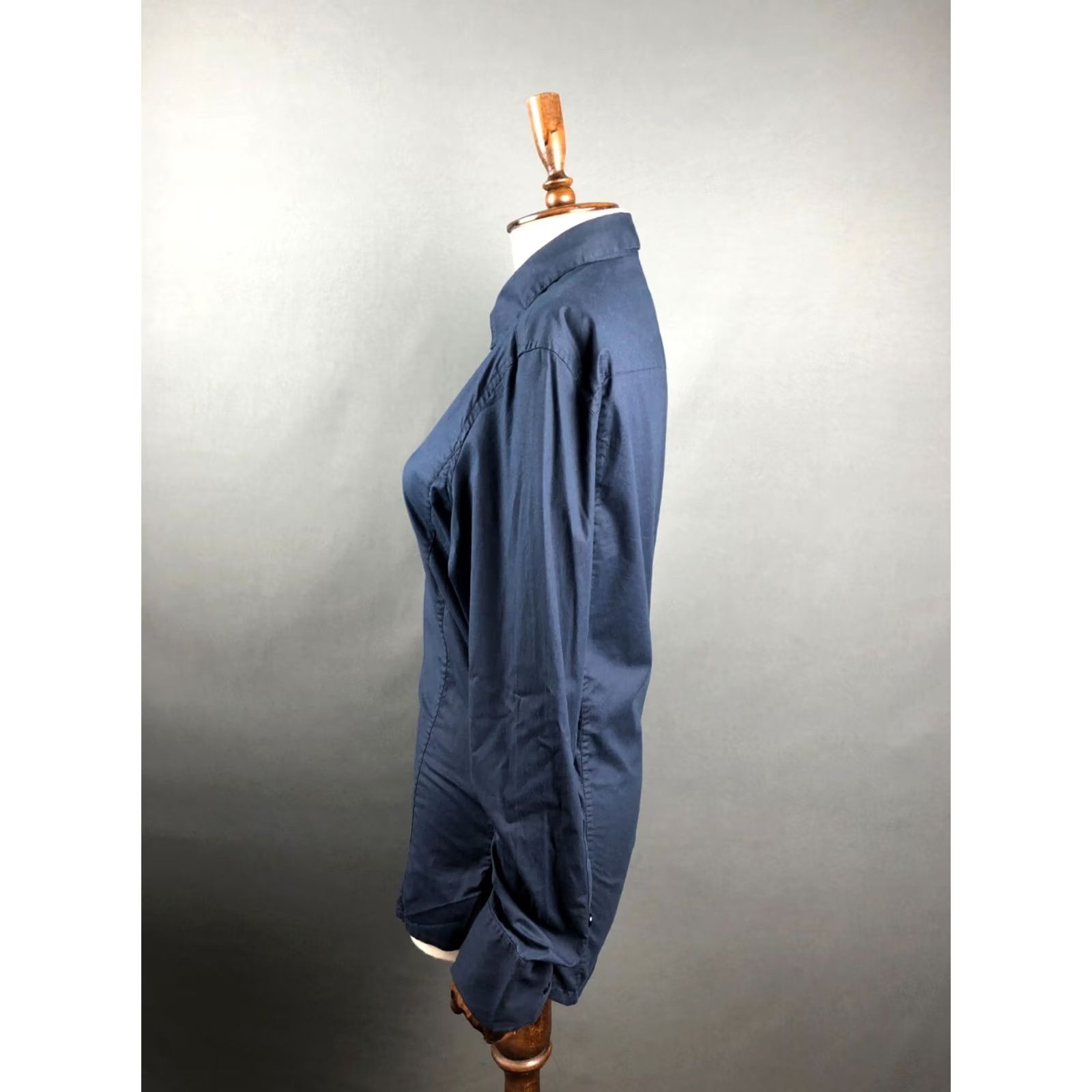 Vintage Bikkembergs Blouse Shirt Cotton Dark Blue Women Size S Size S / US 4 / IT 40 - 2 Thumbnail