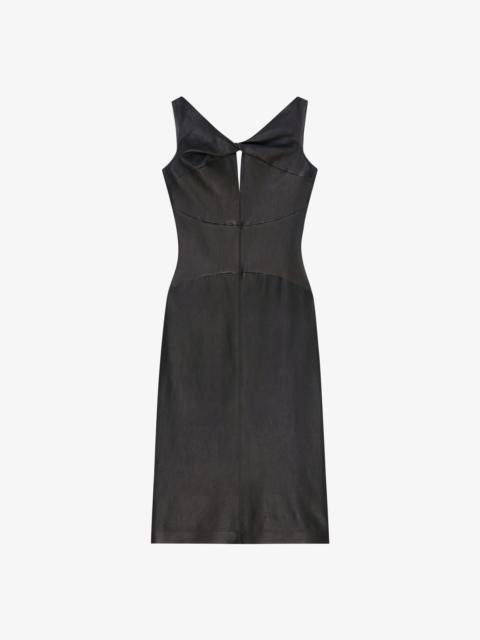 Givenchy o1w1db10325 Leather Twisted Dress W/Chain in Black Size M / US 6-8 / IT 42-44 - 1 Preview