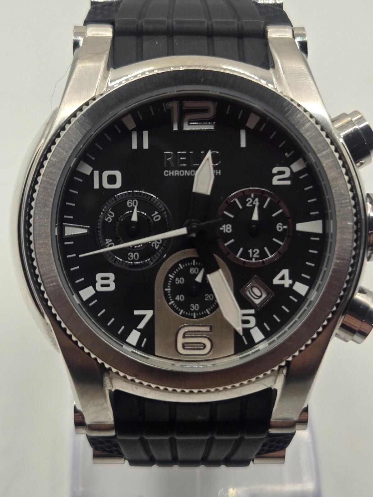 Mint Relic Zr66022 Men's 44Mm Chronograph Watch By Fossil in Black