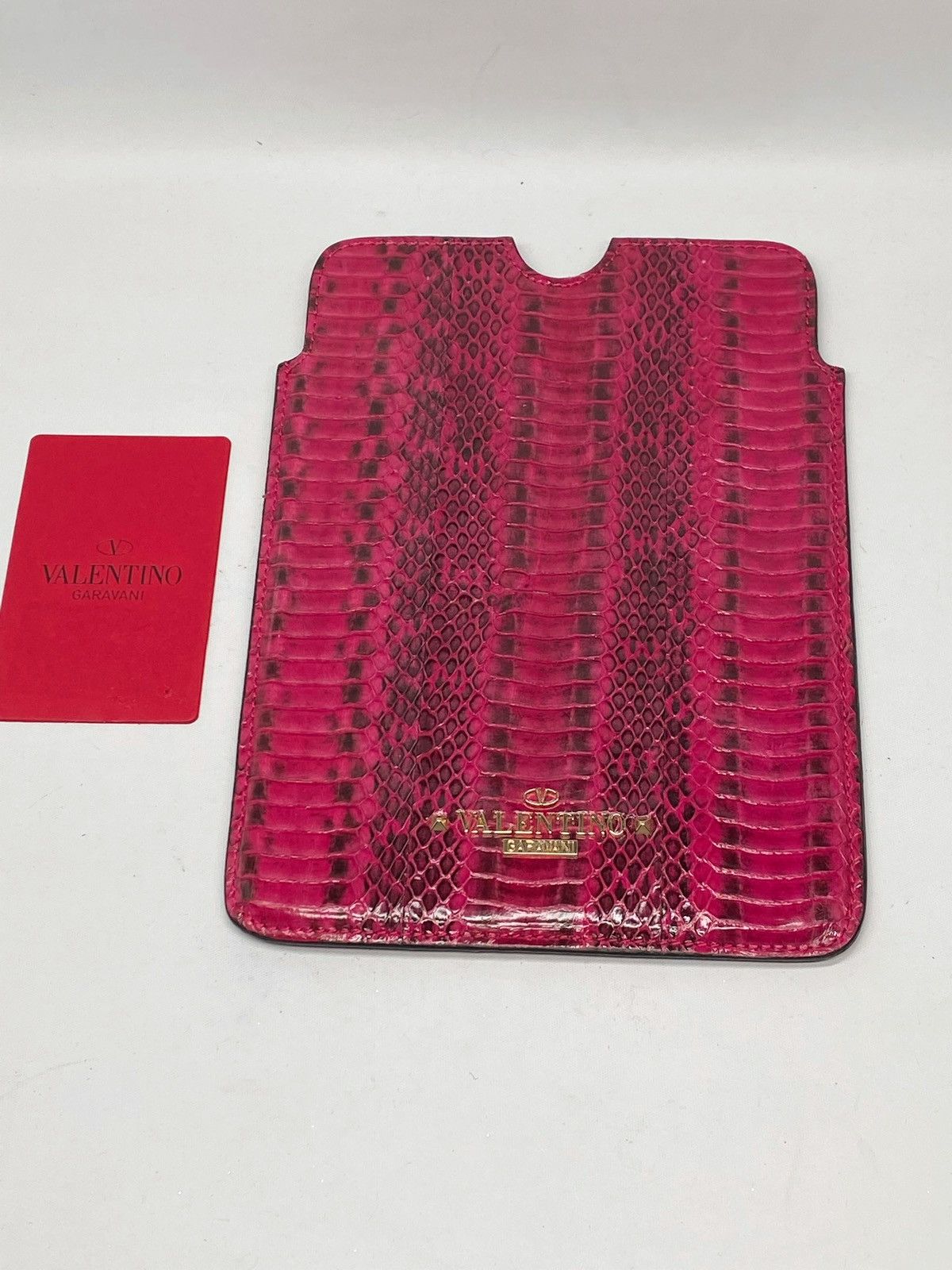 Valentino Valentino Garavani Snake Embossed Leather iPad Mini Case Size ONE SIZE - 1 Thumbnail