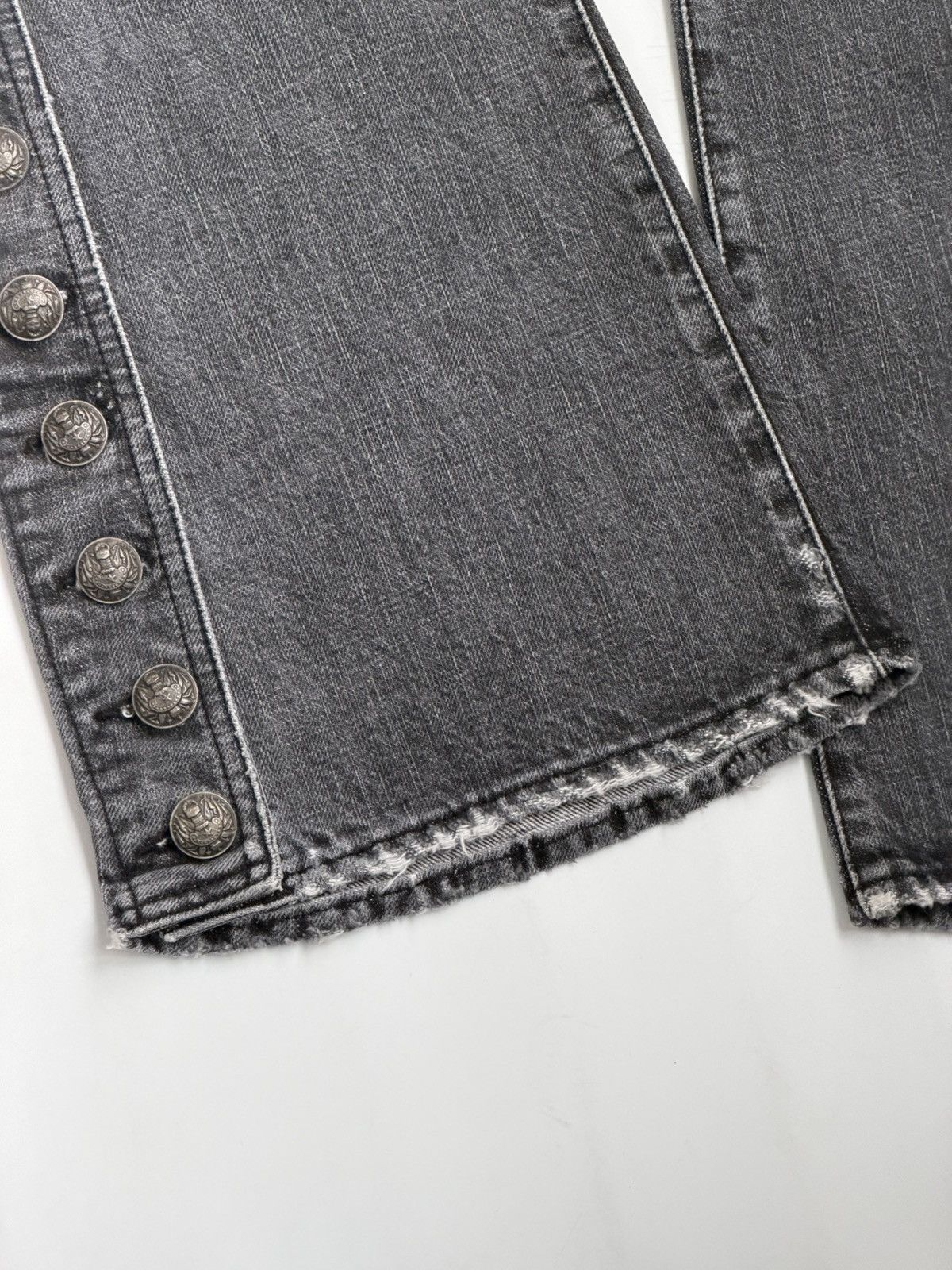 Balmain BALMAIN Decarnin FW2010 Flared Biker Buttoned Ripped Jeans Size US 28 / EU 44 - 20 Thumbnail
