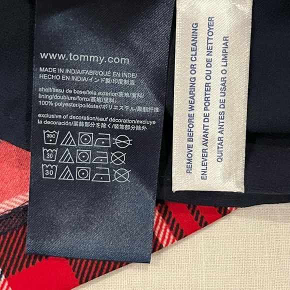Tommy Hilfiger Tommy Hilfiger Red and Navy Plaid Lined Dress Size S / US 4 / IT 40 - 8 Thumbnail