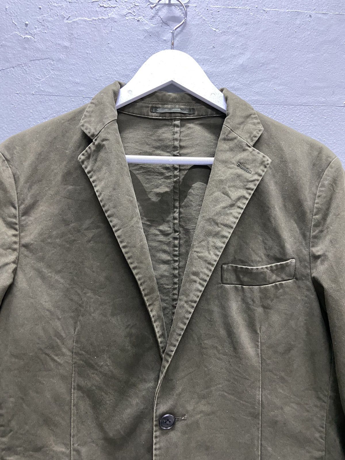 Uniqlo UNIQLO COTTON BLAZER ARMY GREEN Size 40L - 4 Thumbnail