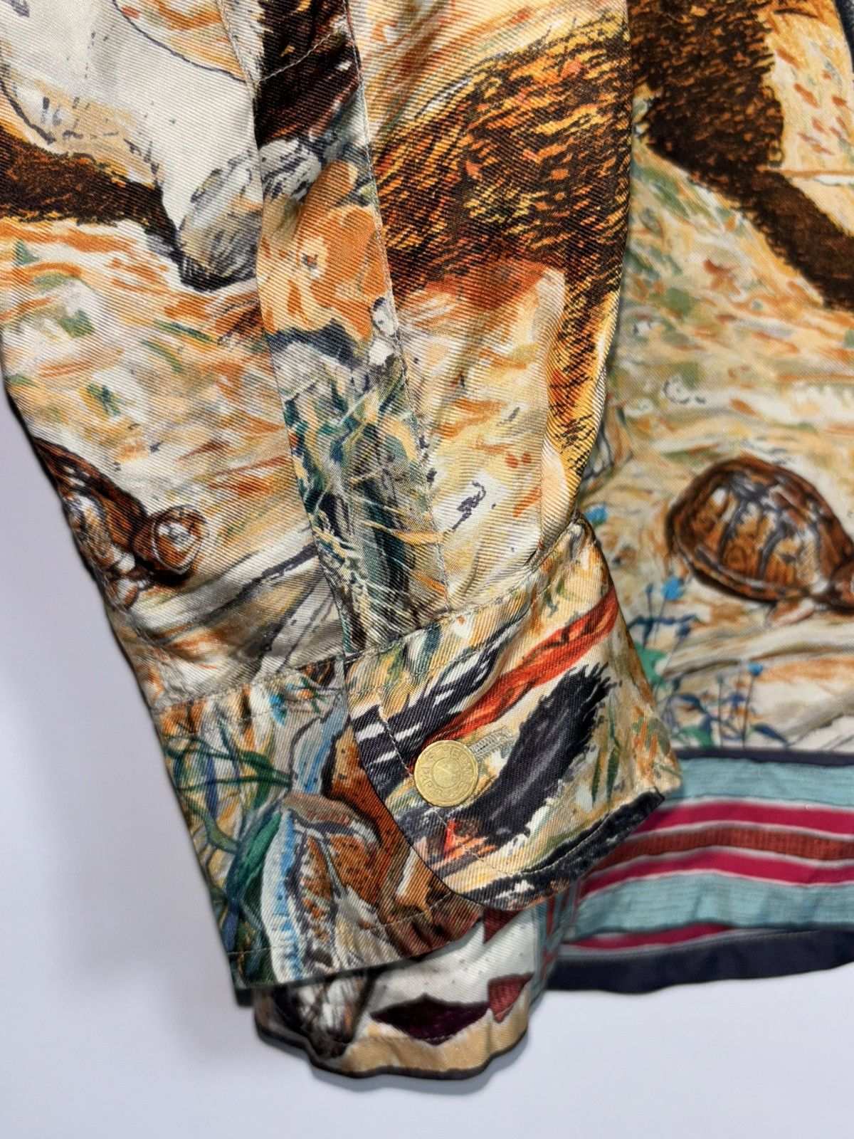 Hermes Vintage Hermes Les Cheyennes silk shirt Size US M / EU 48-50 / 2 - 7 Thumbnail