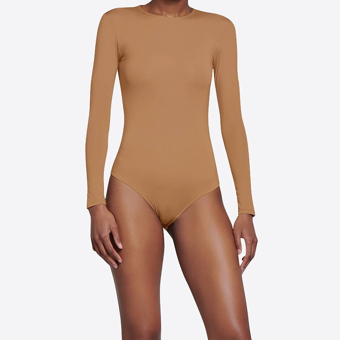 Balenciaga o1bcso1str1024 Body Long Sleeve Top in Beige Size XS / US 0-2 / IT 36-38 - 3 Thumbnail