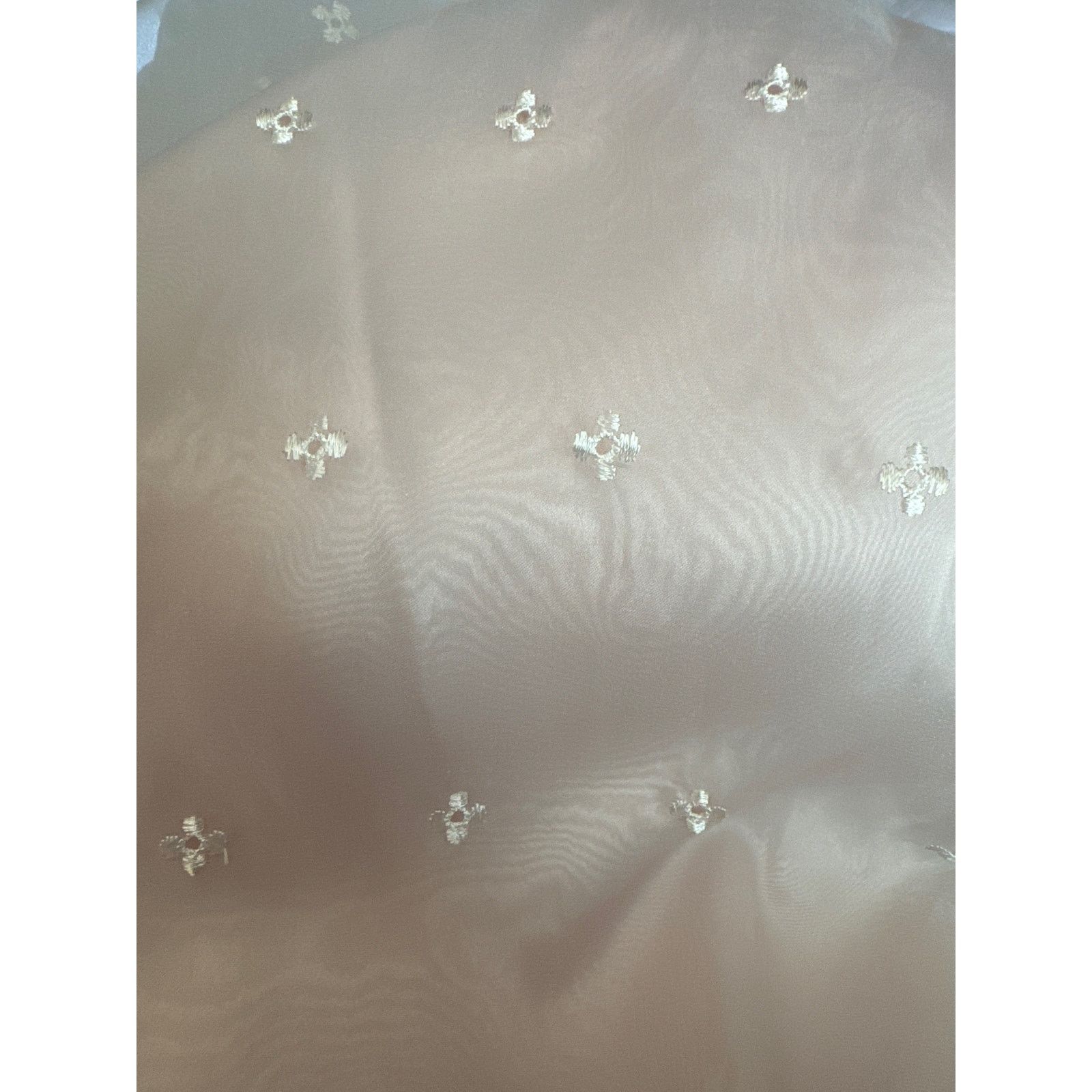 Vintage American vtg pink white sheer eyelet bridesmaid prom dress Size S / US 4 / IT 40 - 10 Thumbnail