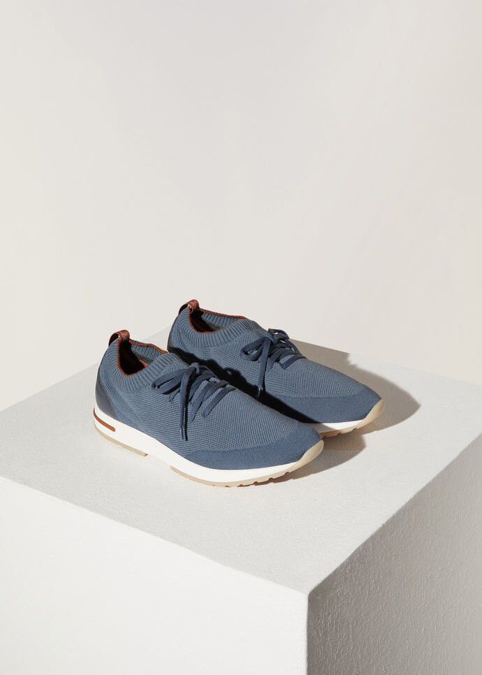 Loro Piana o1w1db10125 FAI1540 Lp Flexy Walk Sneakers in Navy Blue Size US 7 / EU 40 - 3 Thumbnail