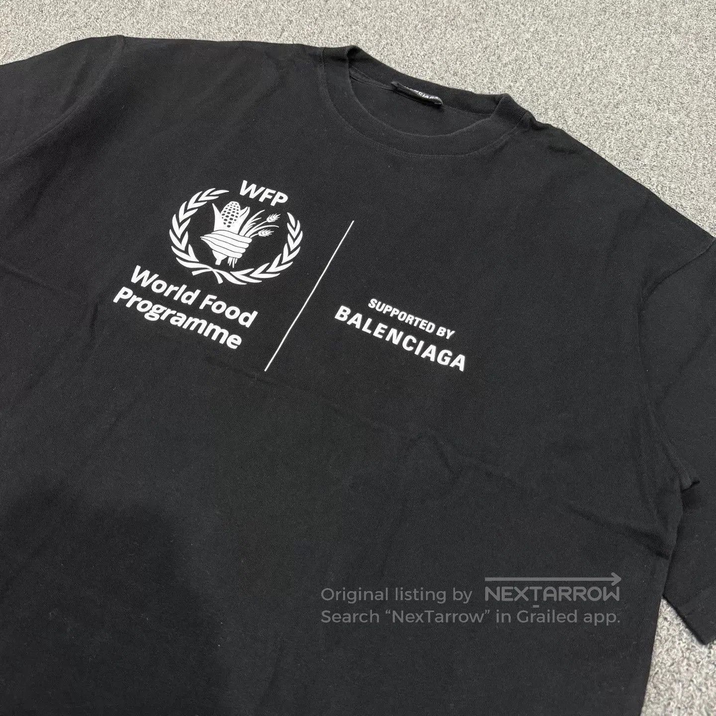 Balenciaga Black WFP World Food Programme Short Sleeve Tee. Size US M / EU 48-50 / 2 - 3 Thumbnail