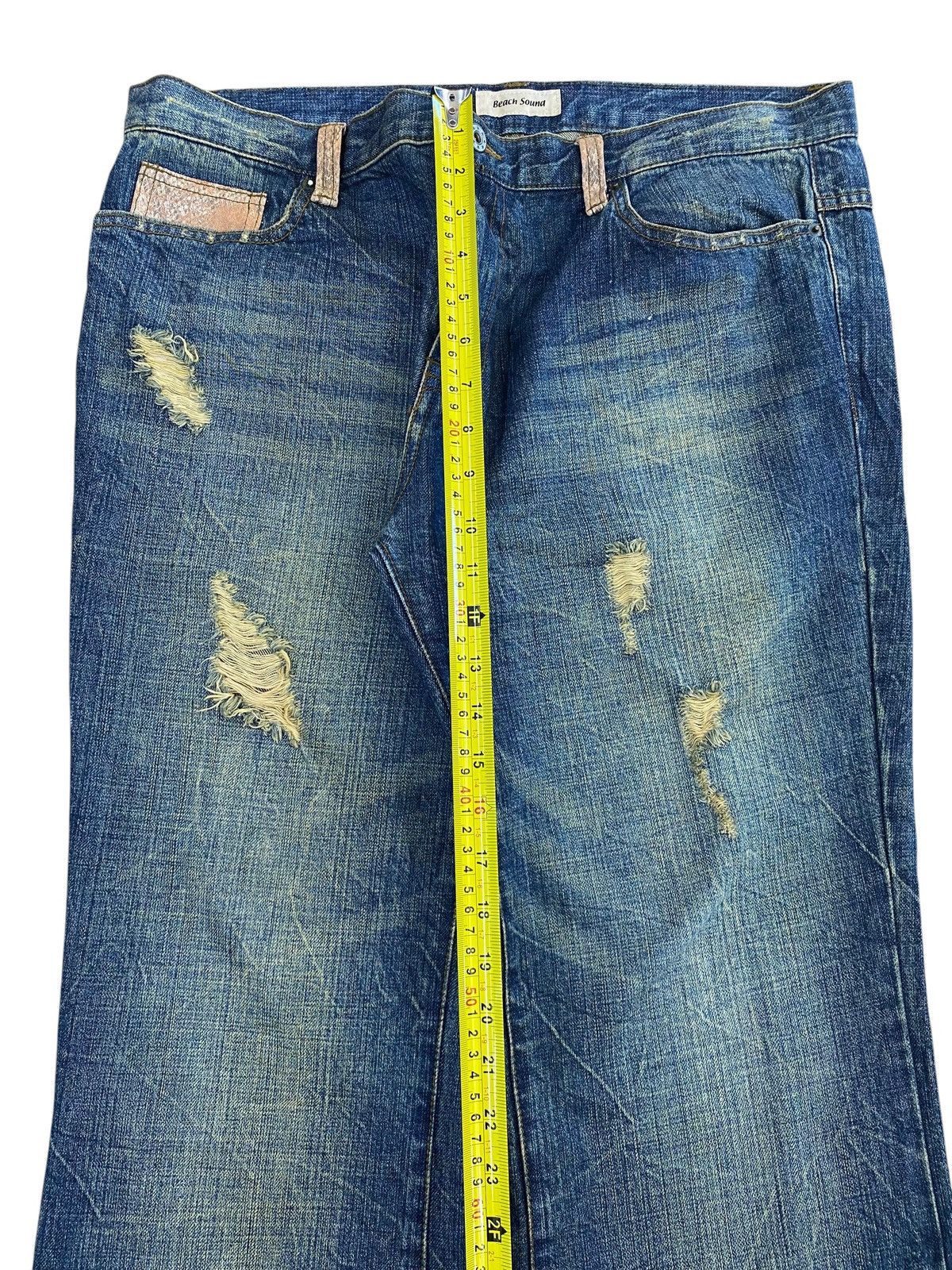 Japanese Brand Beach Sound Brand Whiskers Mud Wash Stye Loose Jeans Size US 34 / EU 50 - 6 Thumbnail