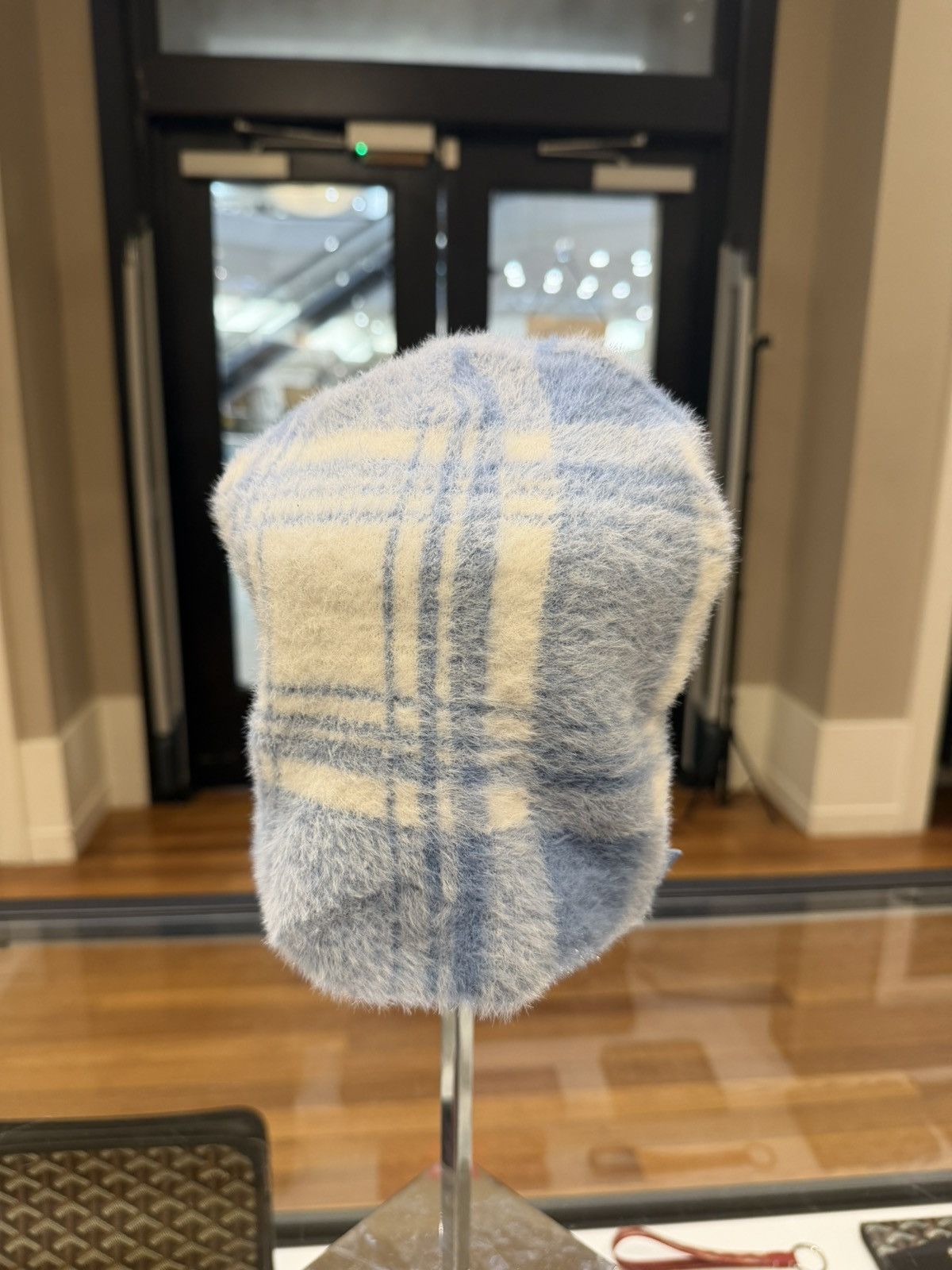 Sinclair Global Sinclair Brushed Plaid Beanie - Powder Blue Size ONE SIZE - 2 Thumbnail