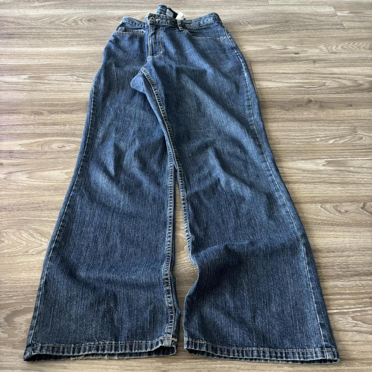 Vintage Crazy Vintage Y2K/2000s Baggy Dark Wash Bootcut Denim Jeans! 34x32 Size US 34 / EU 50 - 3 Thumbnail