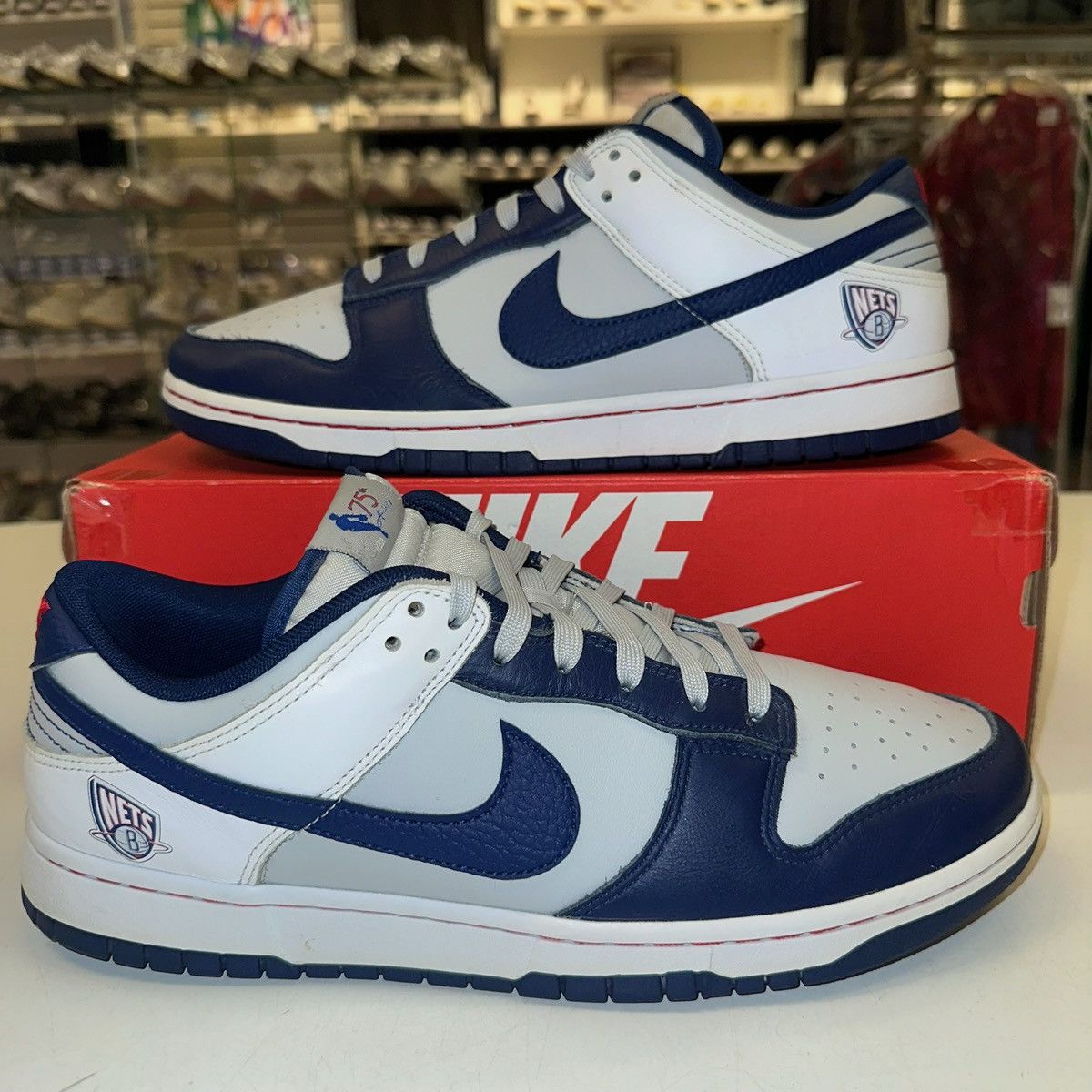 Nike Size 11.5 - Nike Dunk Low Retro 75th Anniversary Nets Size US 11.5 / EU 44-45 - 1 Thumbnail