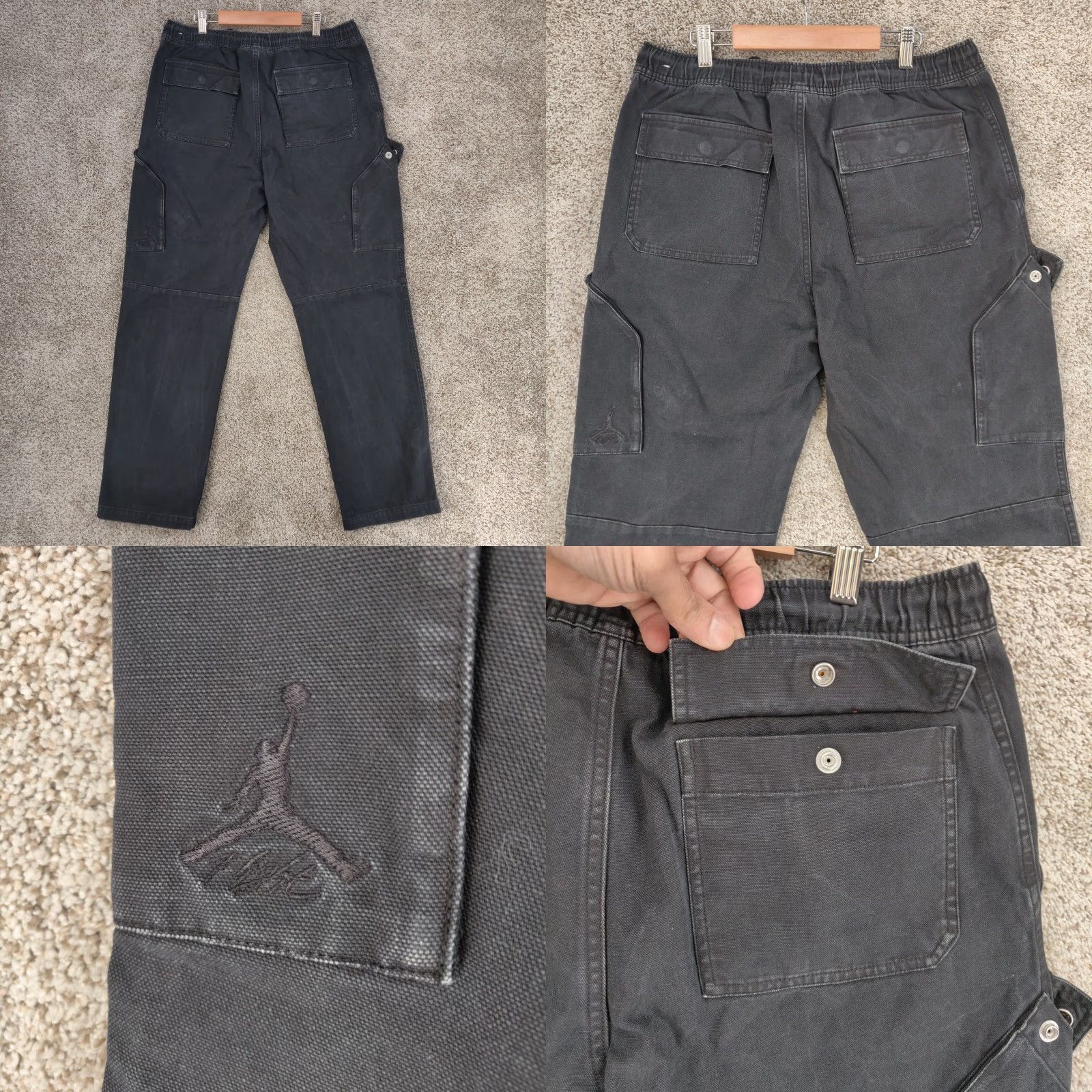 Nike Air Jordan Essentials Chicago Trousers Mens Medium Black FN6364-010 Jumpman Logo Cargo Pants Mens New title may not introduce new info. Size US 31 - 10 Thumbnail