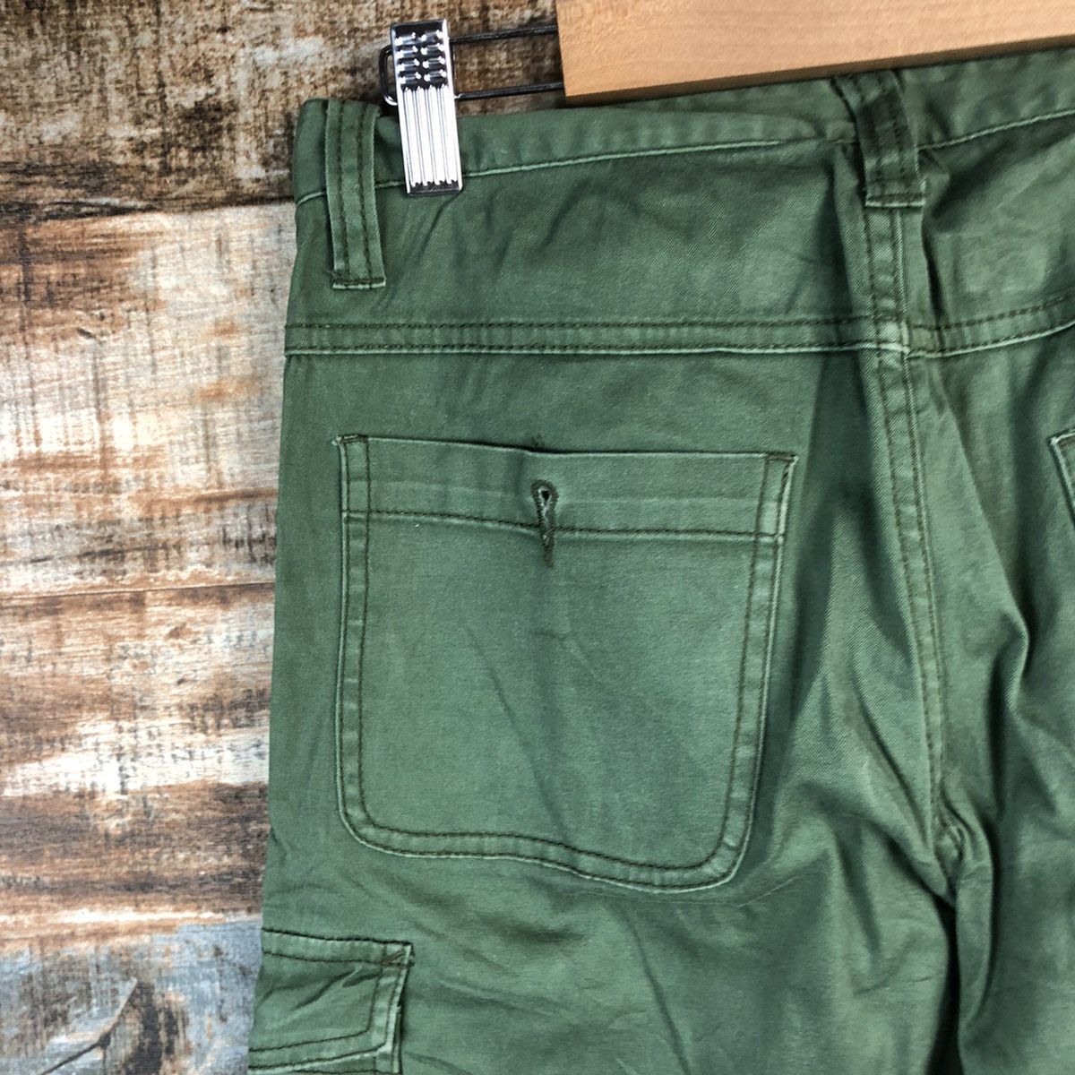 Japanese Brand DL Shuca Green Cargo Multipocket Pants #C648 Size US 27 - 16 Thumbnail