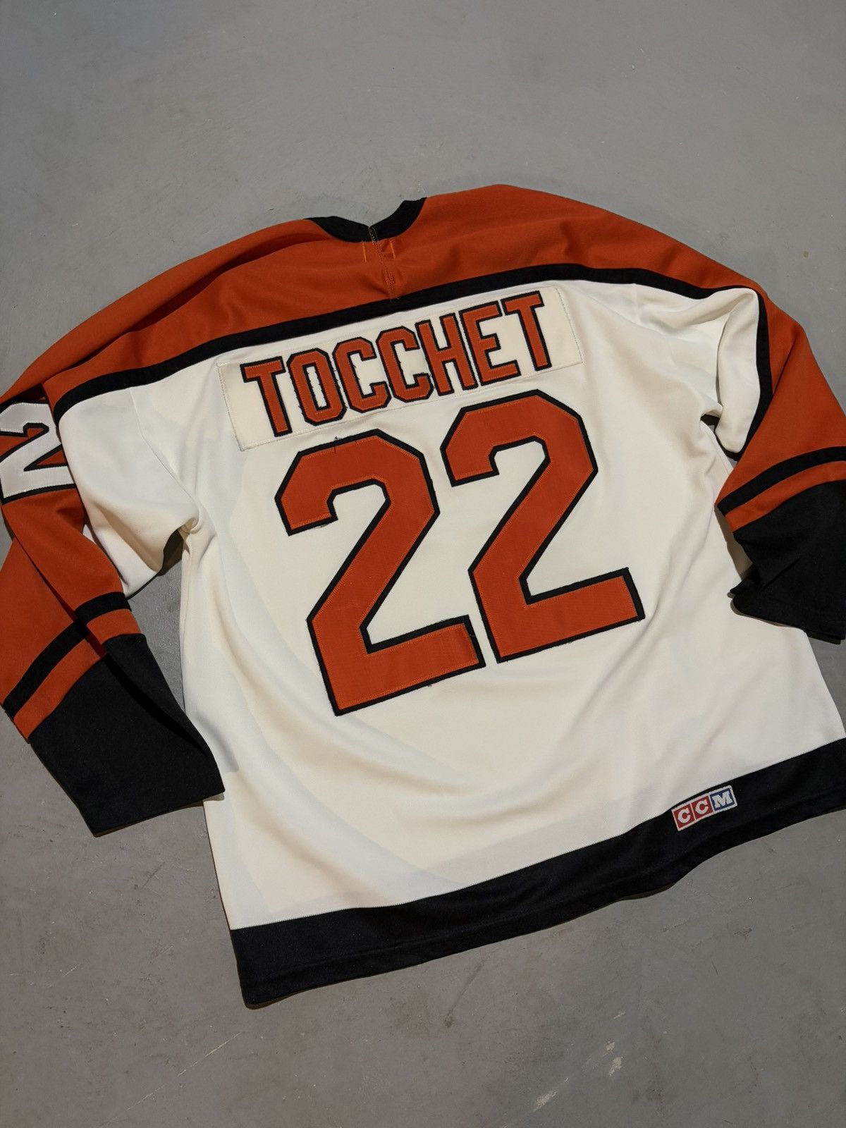 Ccm True Vintage 80s NHL Rick Tocchet Philadelphia Flyers Jersey Size US XL / EU 56 / 4 - 4 Thumbnail