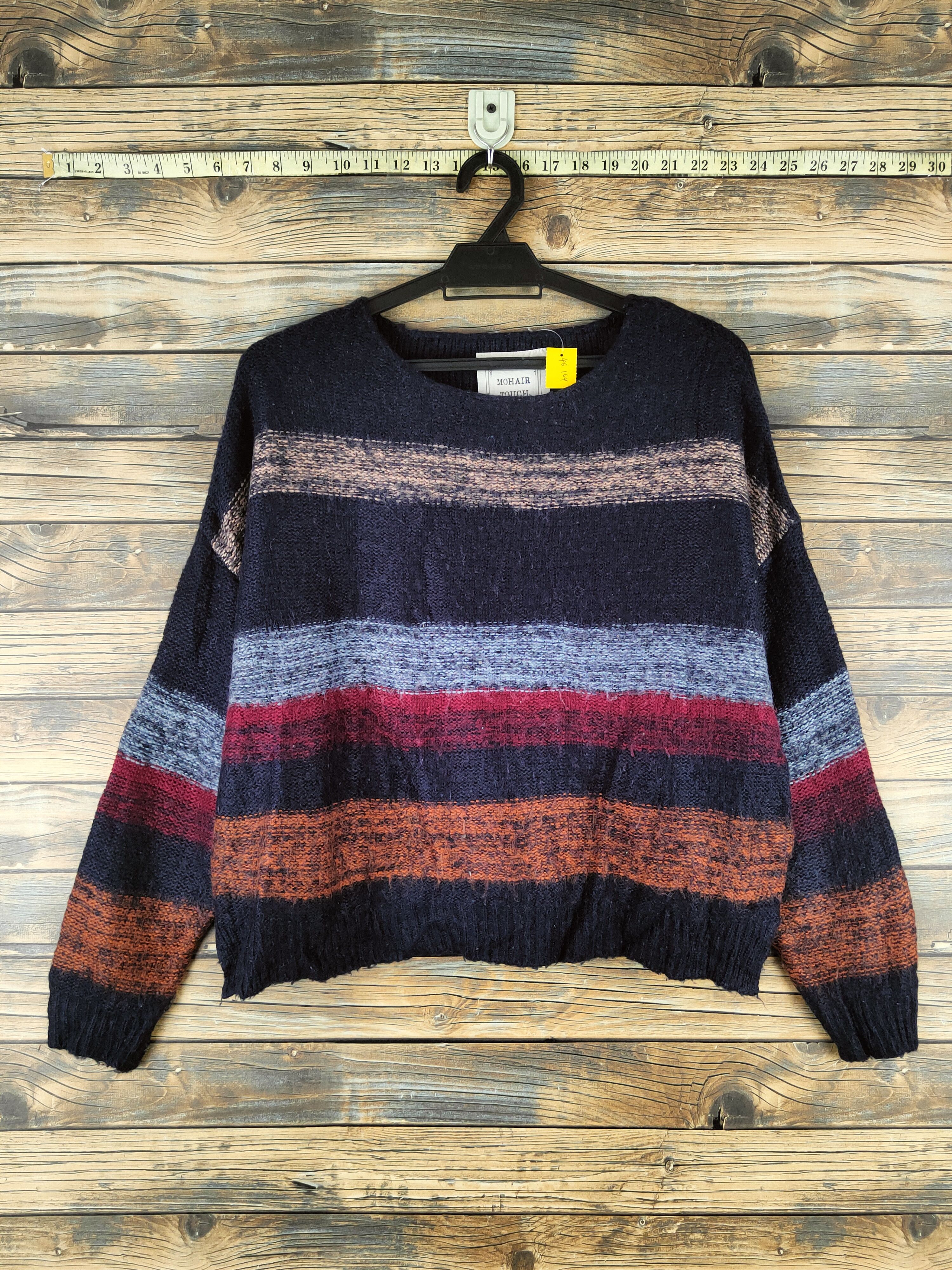 Japanese Brand DL Mohair Touch Black Knitwear Crop Tops #46-164 Size L / US 10 / IT 46 - 1 Thumbnail