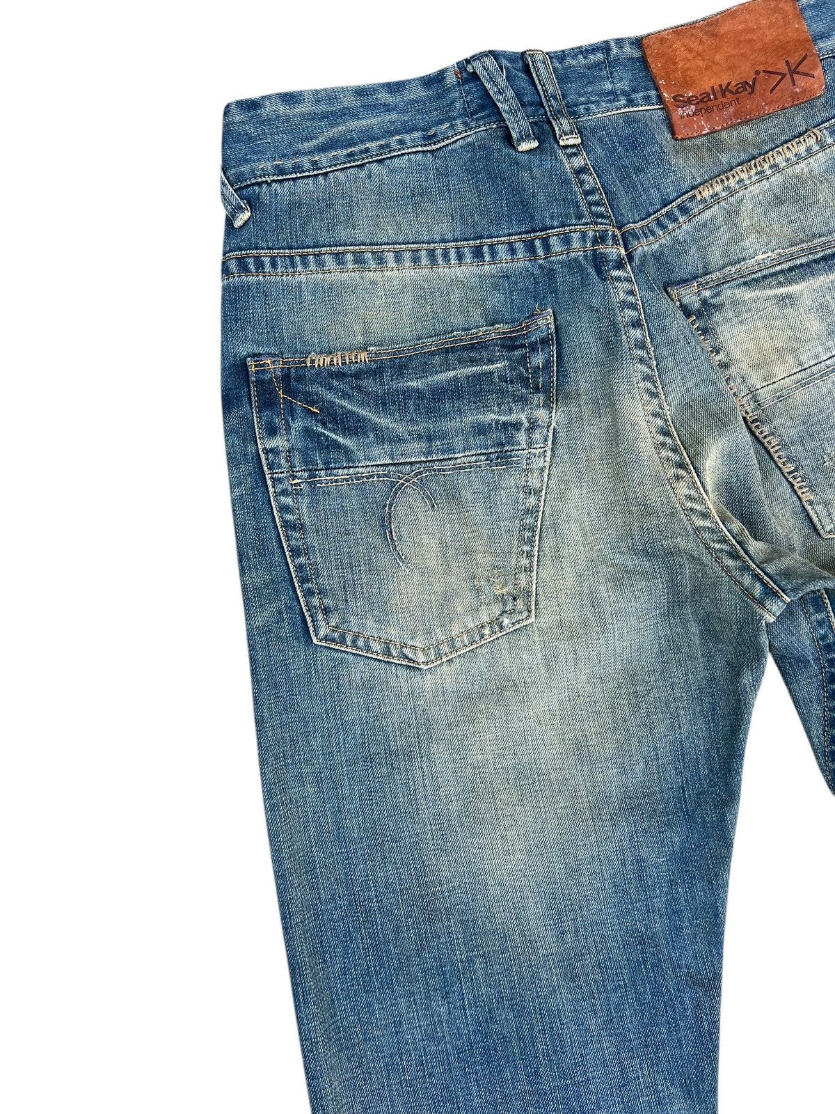 Vintage Mud Wash Dirty Denim Vintage Seal Kay Rips Distress Jeans Size US 28 / EU 44 - 16 Thumbnail