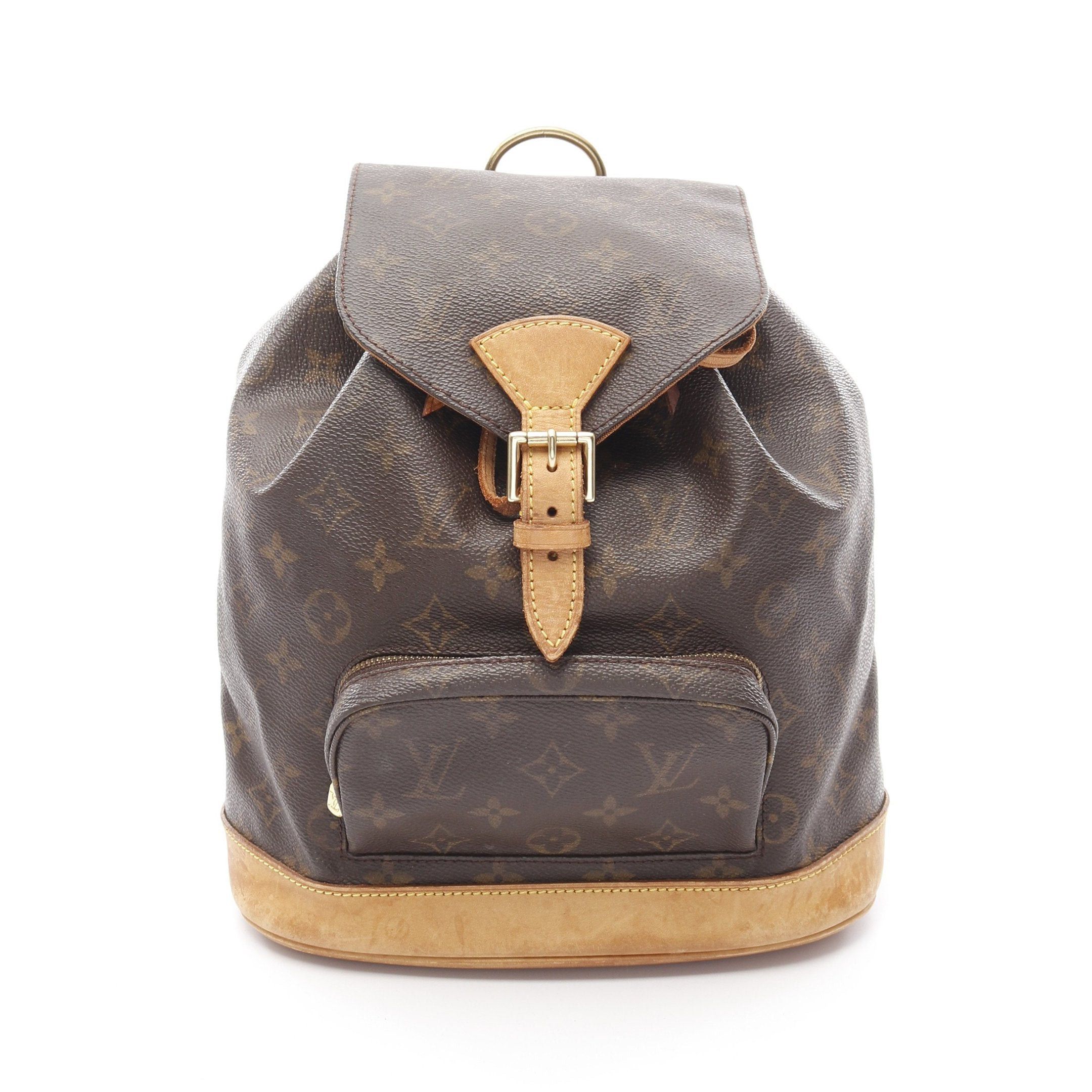 Louis Vuitton Louis Vuitton Montsouris Mm Monogram Backpack Rucksack Leather Brown Size ONE SIZE - 1 Thumbnail