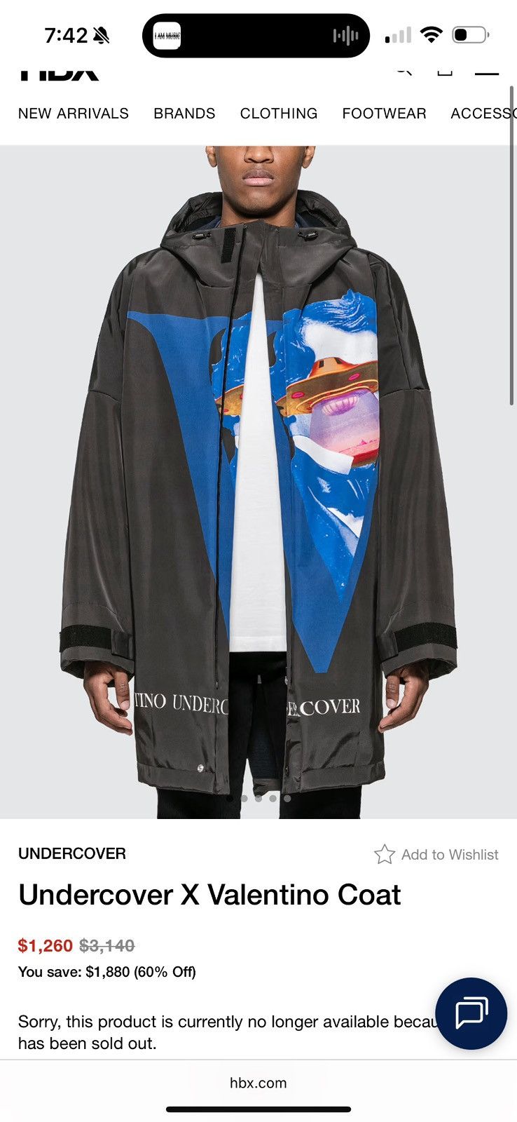 Undercover × Valentino Undercover x Valentino Black Hooded Coat Size 4 XL UFO Size US XL / EU 56 / 4 - 2 Thumbnail