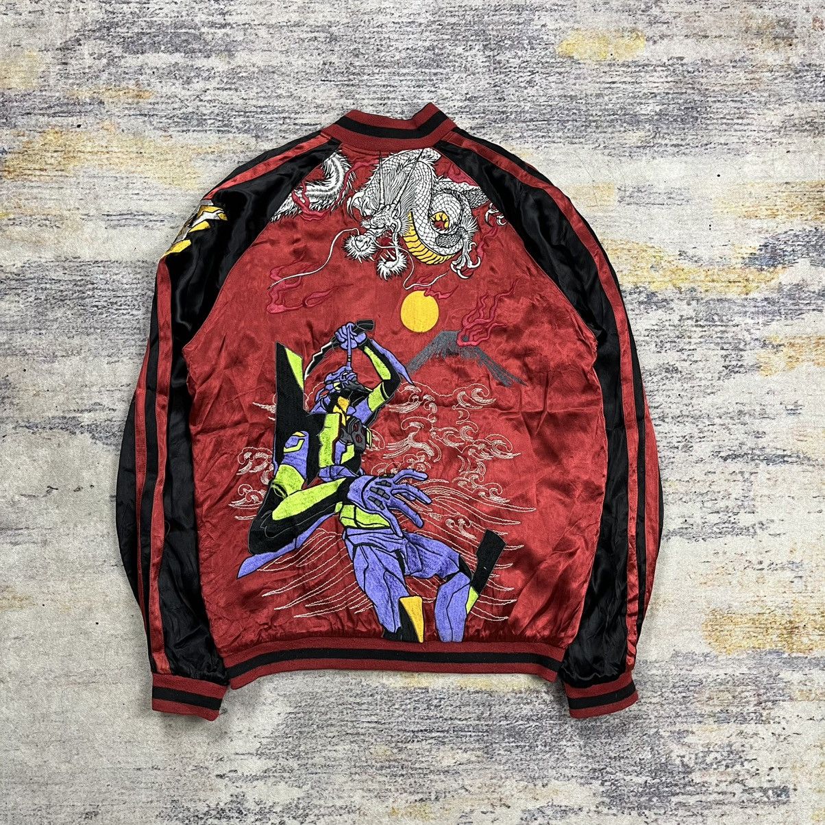 Anime Nishiki Evangelion reversible rayon souvenir sukajan jacket Size US L / EU 52-54 / 3 - 2 Thumbnail