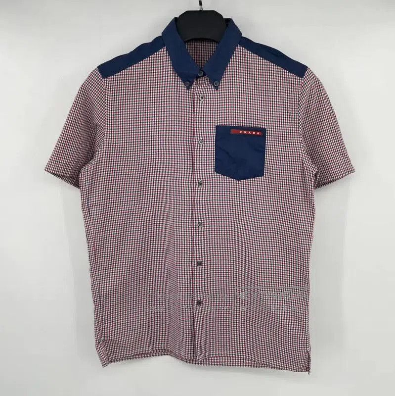 Prada Prada Summer Colorblock Cotton Short Sleeve Shirt. Size US M / EU 48-50 / 2 - 1 Thumbnail