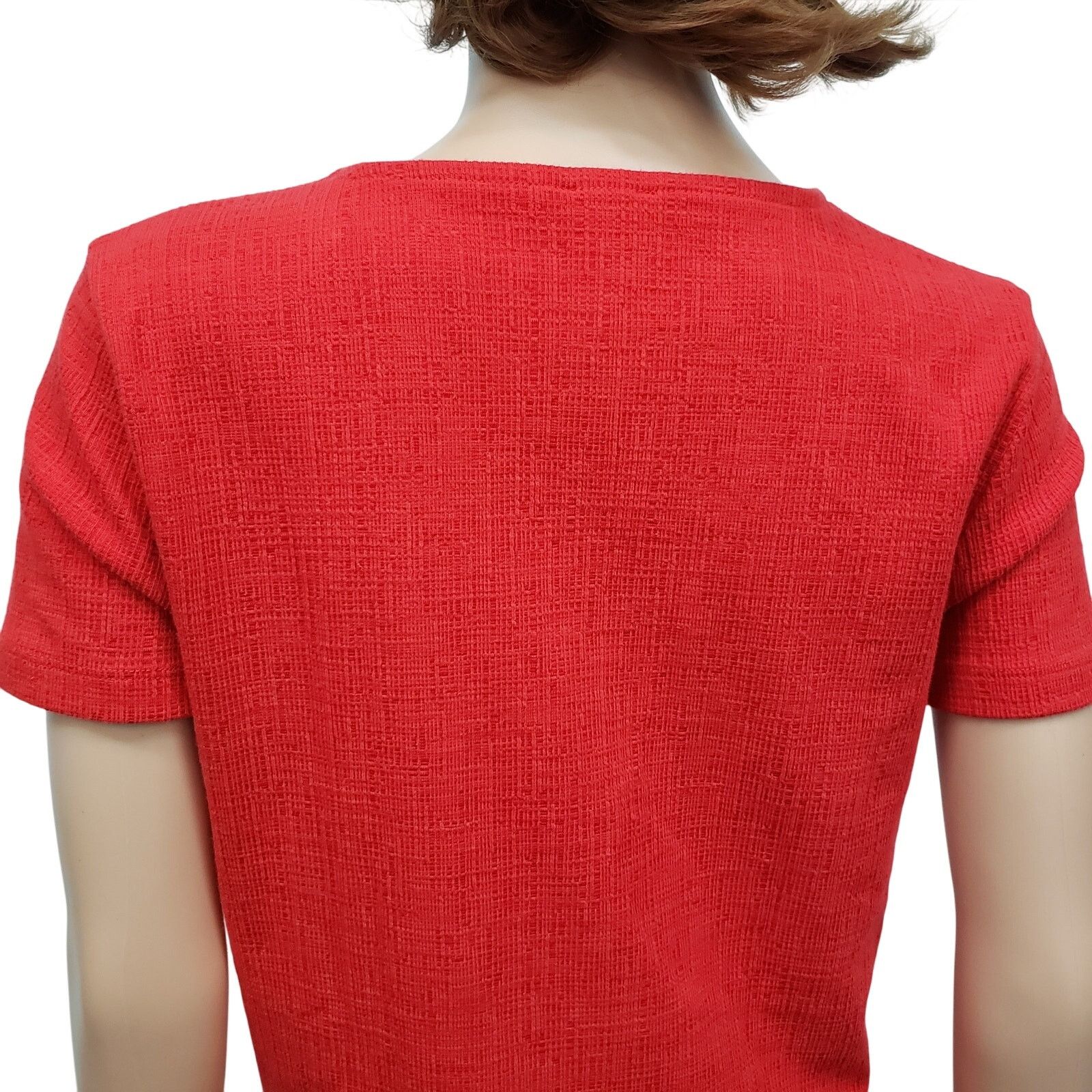 J.Crew J. Crew Tie front Textured V-neck Tee Top S Short Sleeve Size S / US 4 / IT 40 - 11 Thumbnail