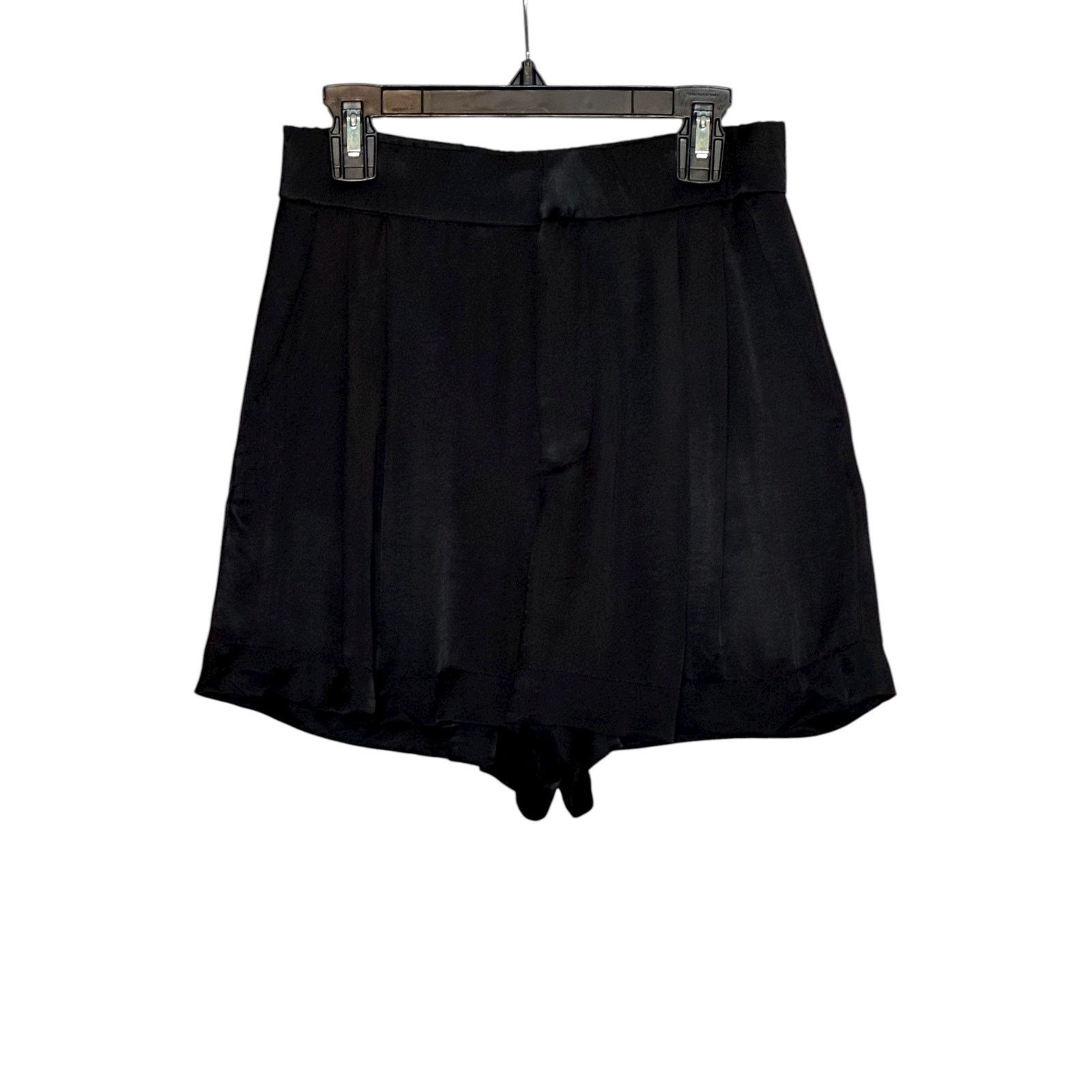 Zara Zara black satin pleated short size XS Size 27" / US 4 / IT 40 - 6 Thumbnail