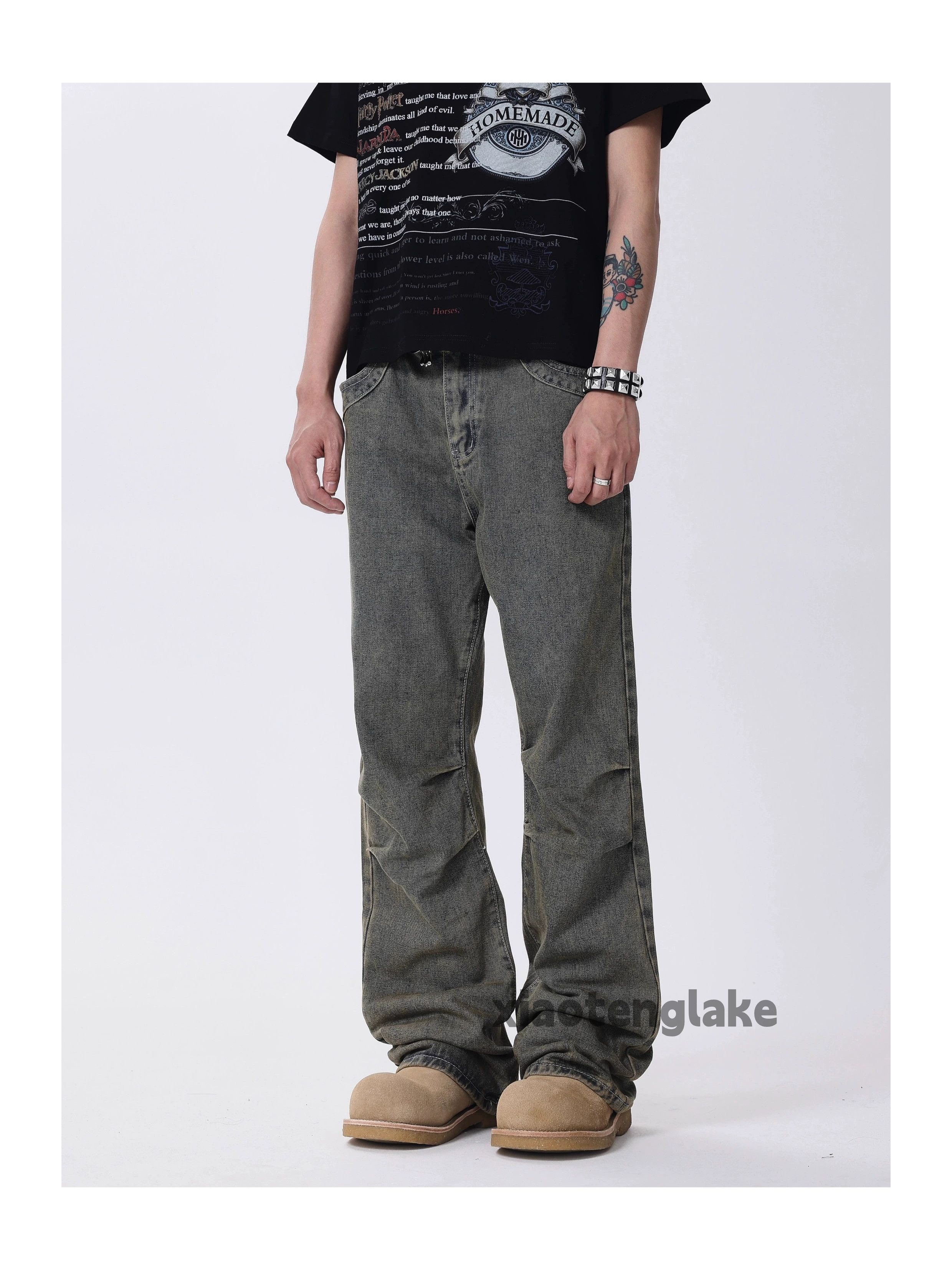 Jean × Vintage washed faded cleanfit yuppie punk grunge bootcut jeans Size US 28 / EU 44 - 5 Thumbnail