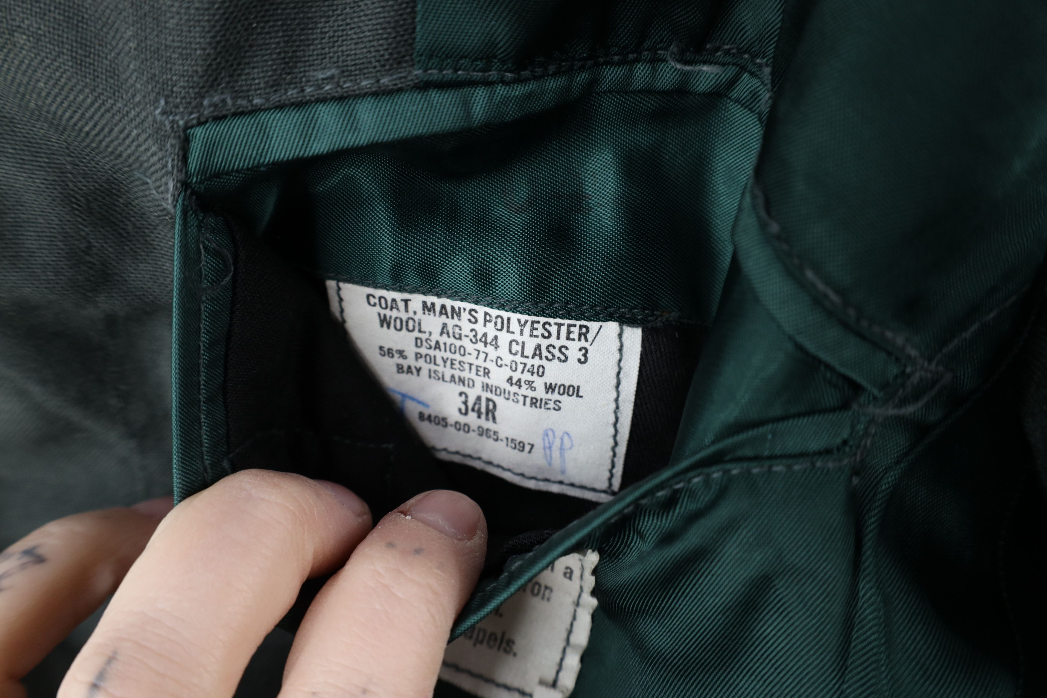 Vintage Vintage 70s Vietnam War AG-344 Officer Coat Jacket Green USA Size US L / EU 52-54 / 3 - 12 Thumbnail