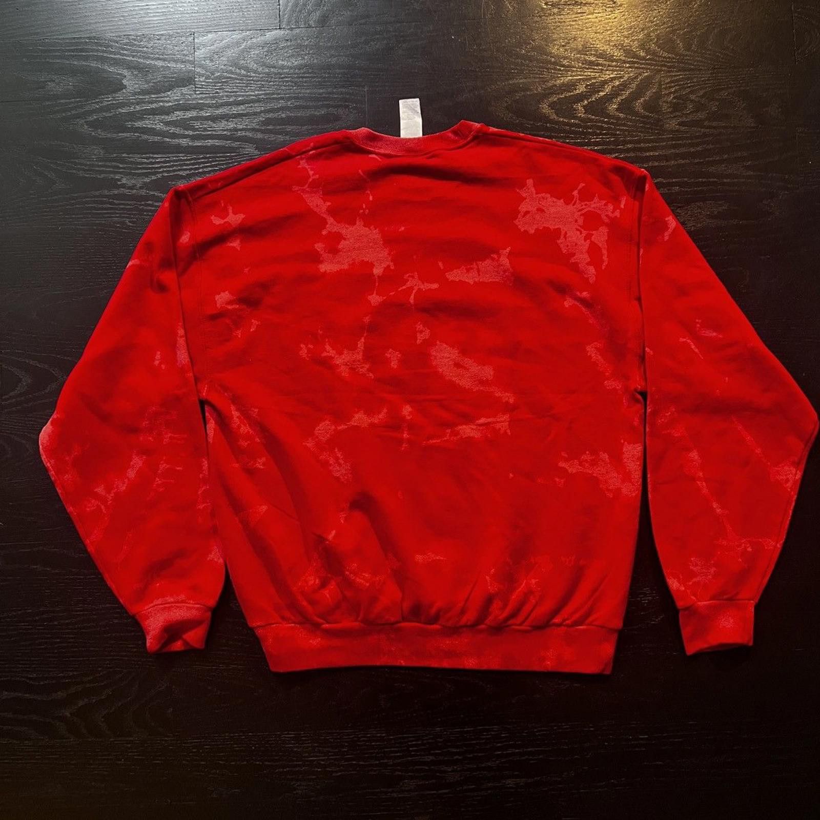 Vintage Vintage Red Tie Dye American Flag Box Logo Crewneck Size US L / EU 52-54 / 3 - 4 Thumbnail