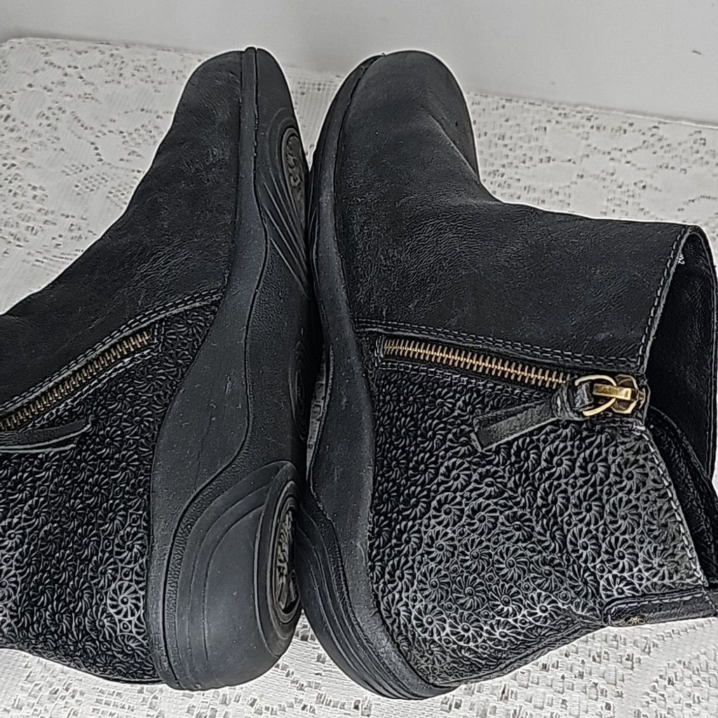 The Unbranded Brand Halsa Althea zipper leather black ankle boots booties sz 8.5 Size US 8.5 / IT 38.5 - 5 Thumbnail